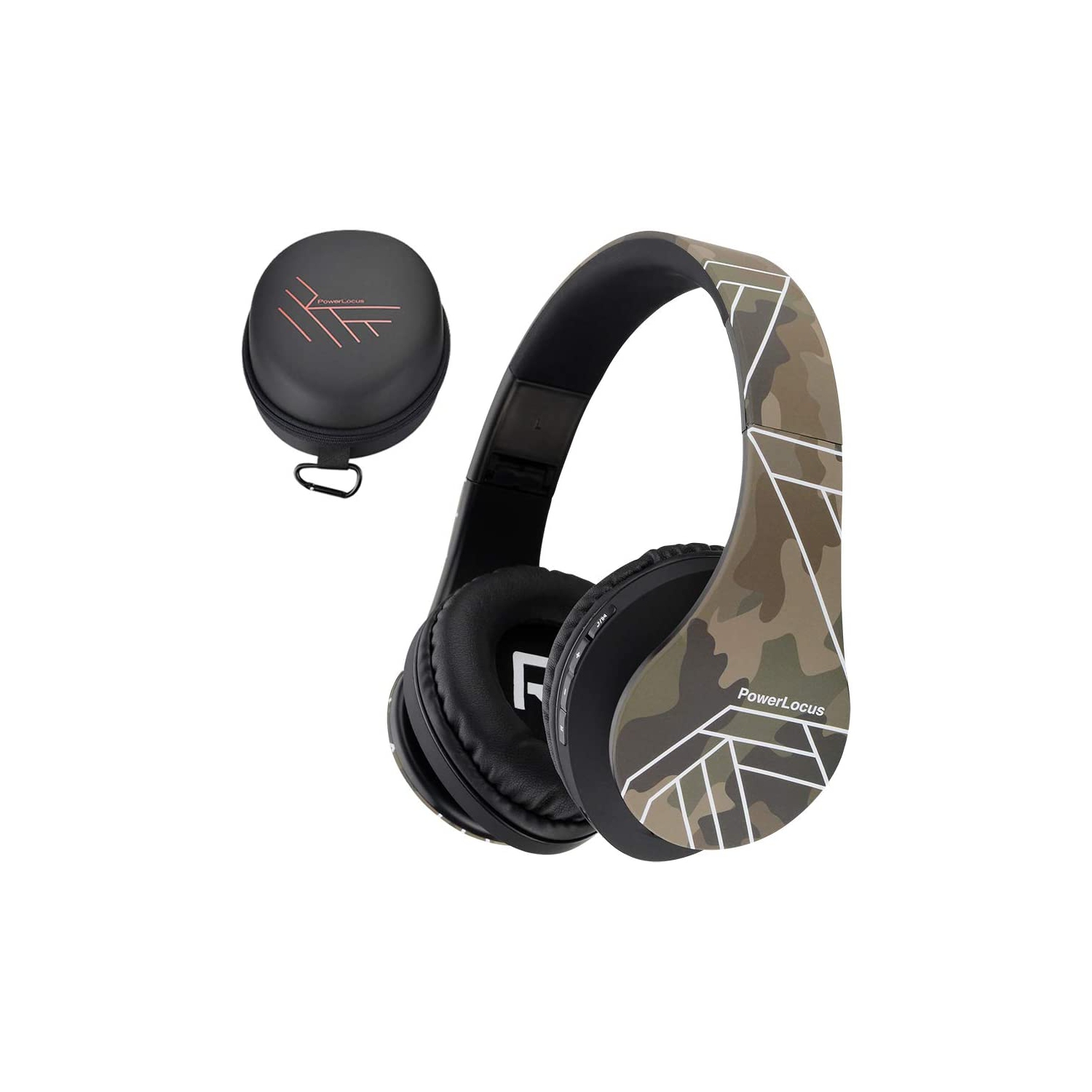 Bluetooth Over-Ear Headphones, Wireless Stereo Foldable Headphones Wireless and Wired Headsets with Built-in Mic, Micro SD/TF, FM for iPhone/Samsung/iPad/PC (Camouflage)