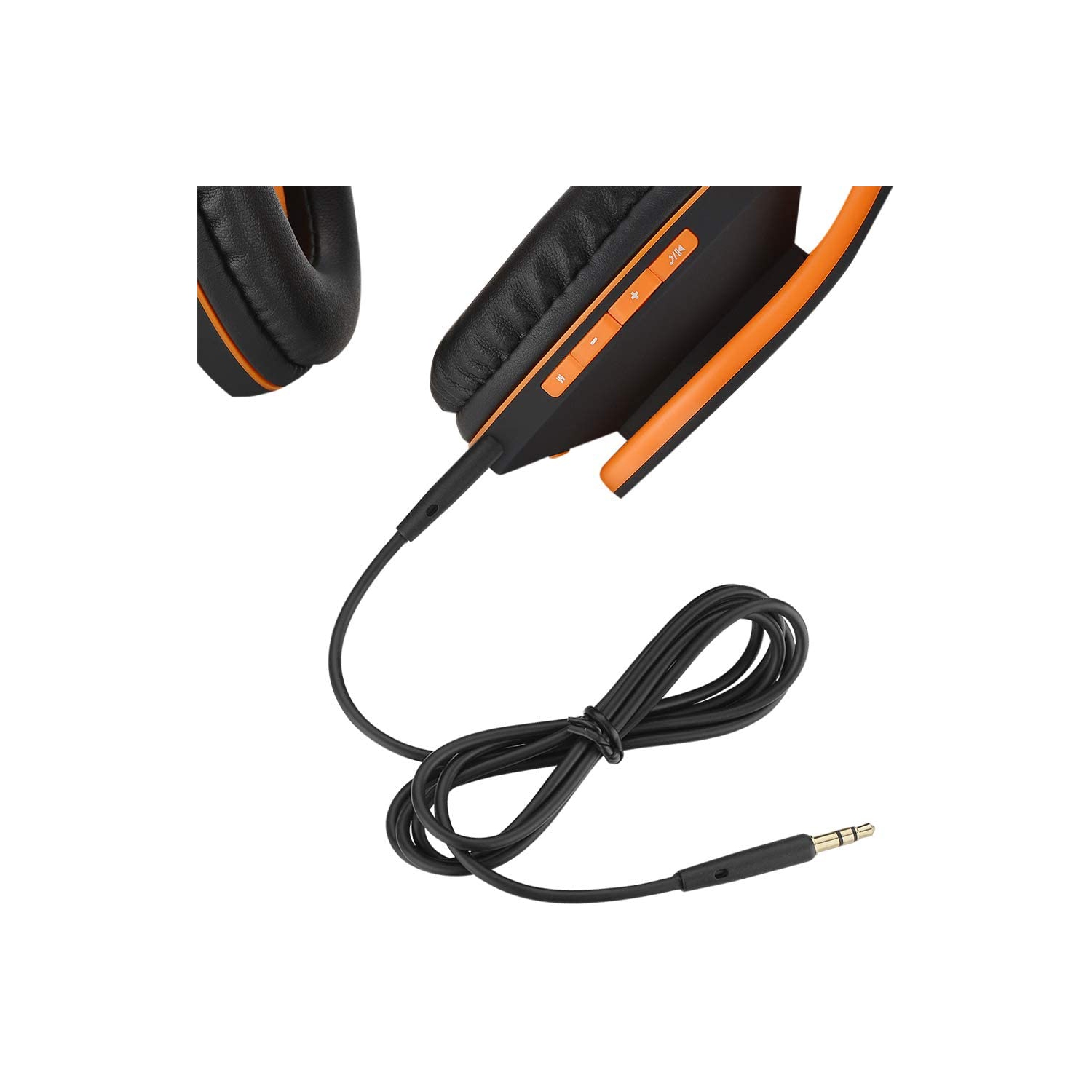 Bluetooth Over-Ear Headphones, Wireless Stereo Foldable Headphones Wireless and Wired Headsets with Built-in Mic, Micro SD/TF, FM for