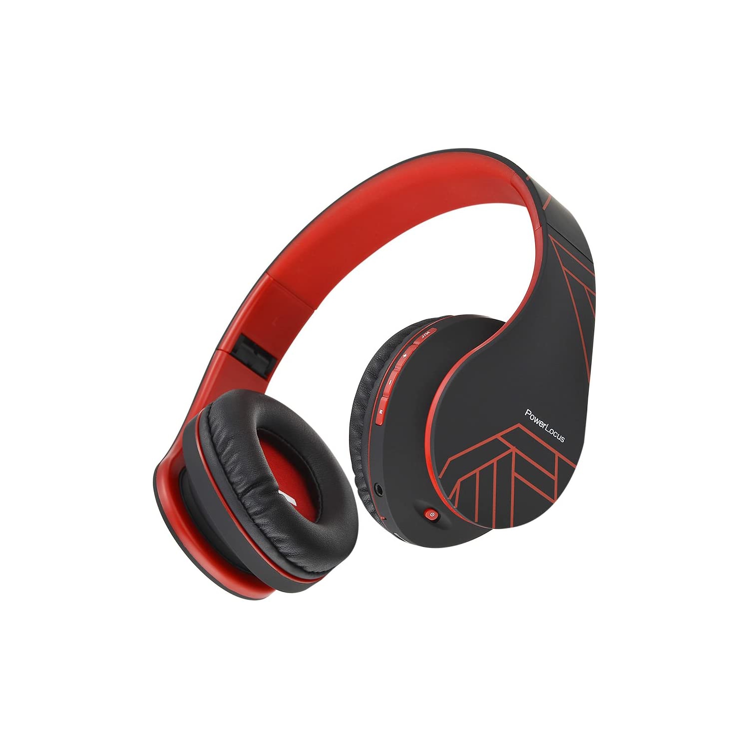Casque d'écoute Bluetooth PowerLocus, casque d'écoute stéréo sans fil pliable et casque d'écoute avec fil avec micro intégré, micro SD/TF, FM pour