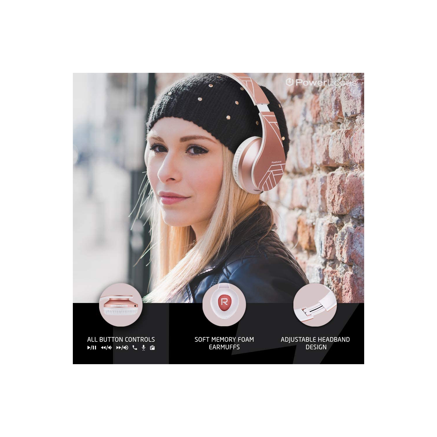 Bluetooth Over-Ear Headphones, Wireless Stereo Foldable Headphones Wireless and Wired Headsets with Built-in Mic, Micro SD/TF, FM for