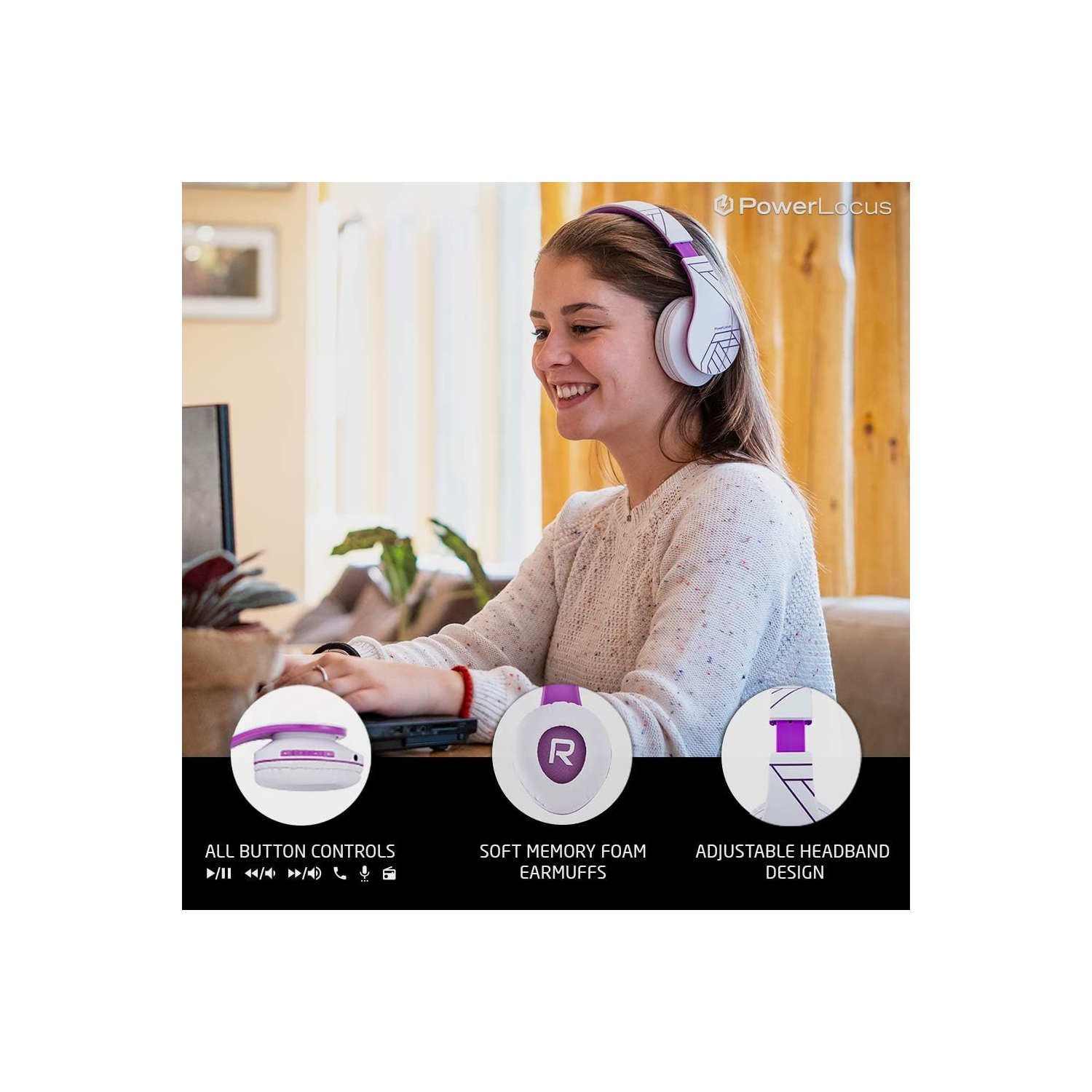 Casque d'écoute Bluetooth, casque d'écoute stéréo sans fil pliable et casque d'écoute avec fil avec micro intégré, micro SD/TF, FM pour