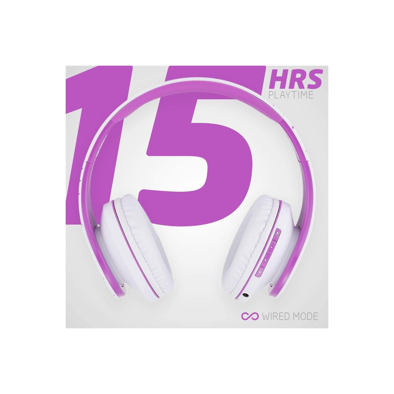 Casque d'écoute Bluetooth, casque d'écoute stéréo sans fil pliable et casque d'écoute avec fil avec micro intégré, micro SD/TF, FM pour