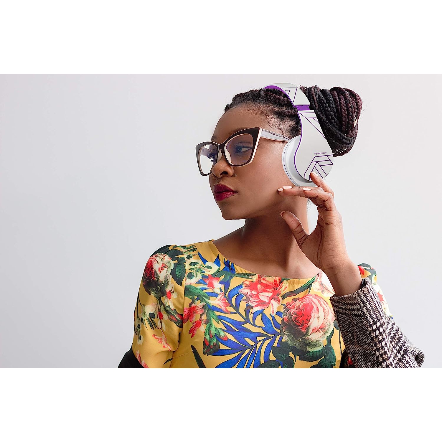 Casque d'écoute Bluetooth, casque d'écoute stéréo sans fil pliable et casque d'écoute avec fil avec micro intégré, micro SD/TF, FM pour