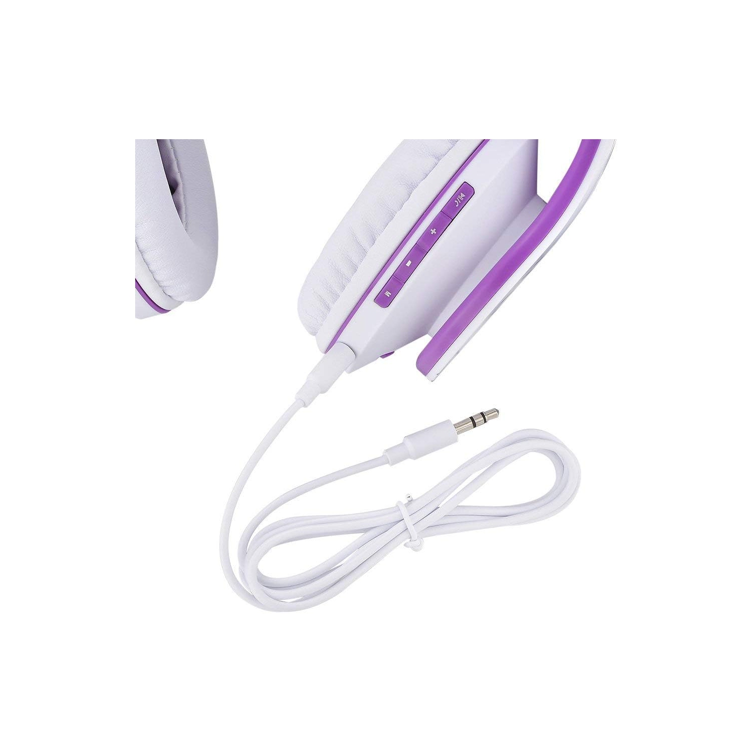 Casque d'écoute Bluetooth, casque d'écoute stéréo sans fil pliable et casque d'écoute avec fil avec micro intégré, micro SD/TF, FM pour