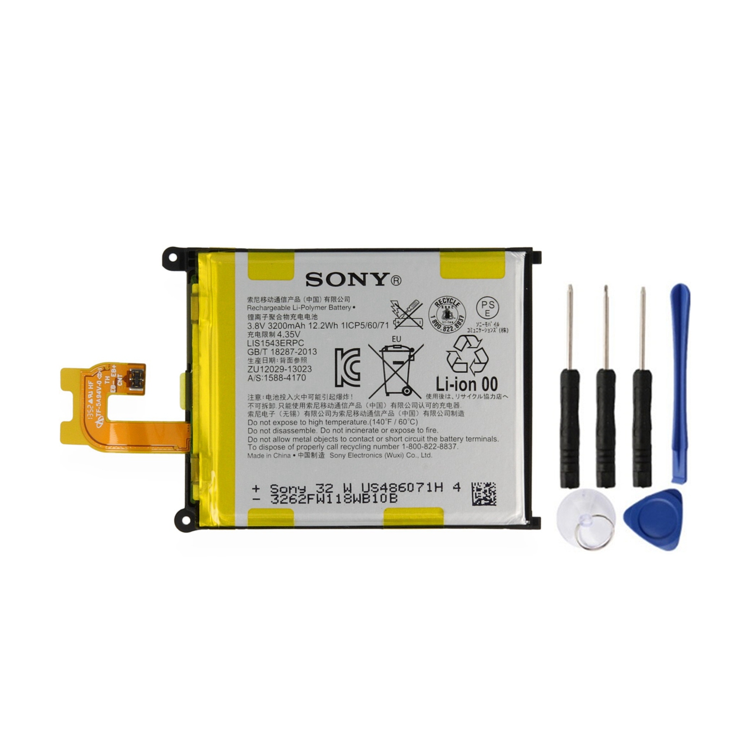 Replacement Battery & Repair Tools Compatible for Sony Xperia Z2, D6502 D6503 D6543 LIS1543ERPC