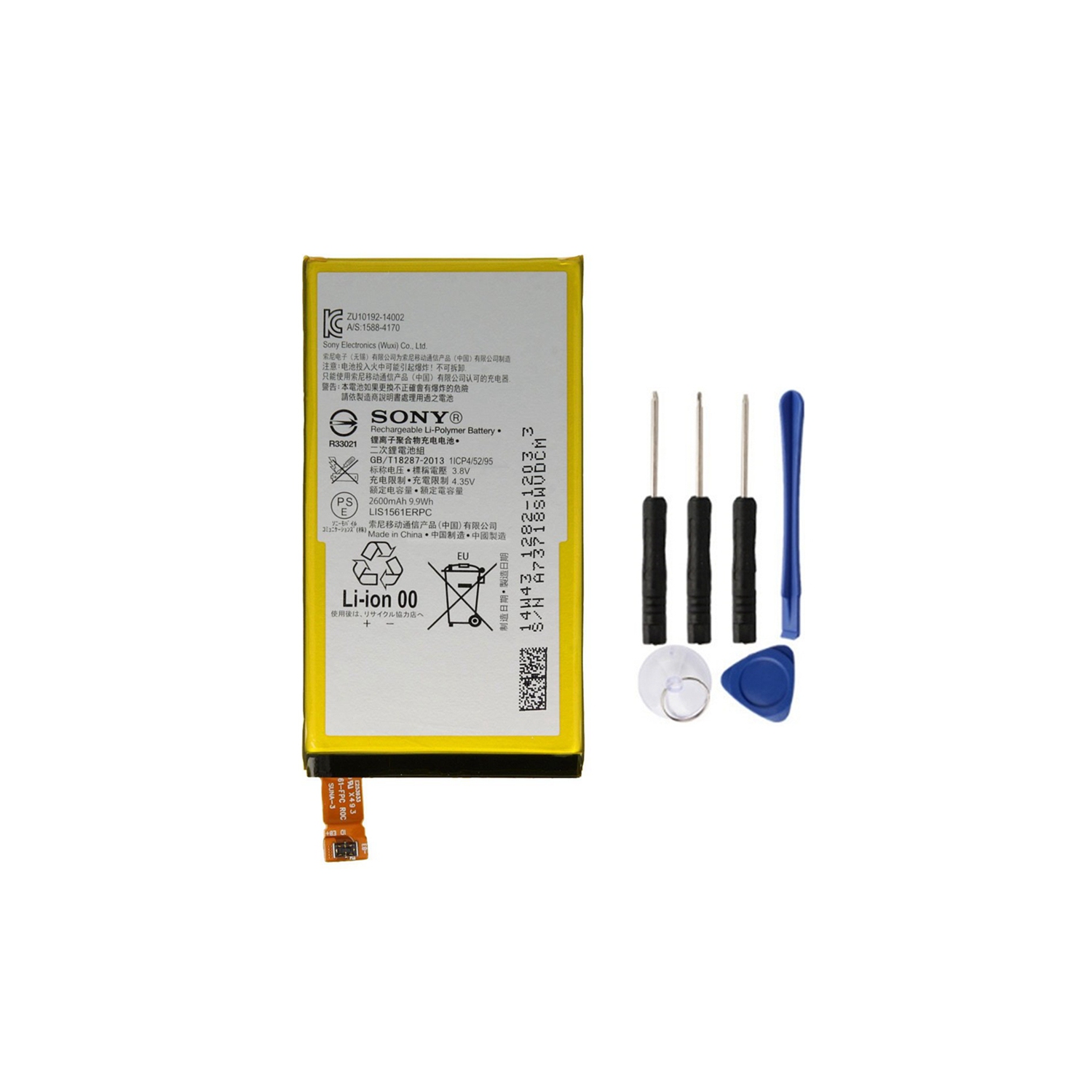 Replacement Battery & Repair Tools Compatible for Sony Xperia Z3 Mini Compact, D5833 LIS1561ERPC