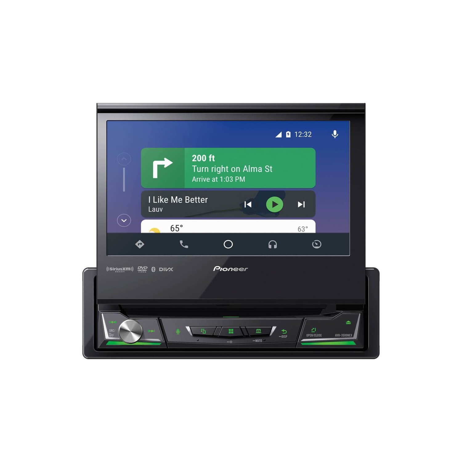 Récepteur DVD multimédia AVH-3500NEX à 1 DIN avec écran de 6.8 po de Pioneer, CarPlay, Android Auto