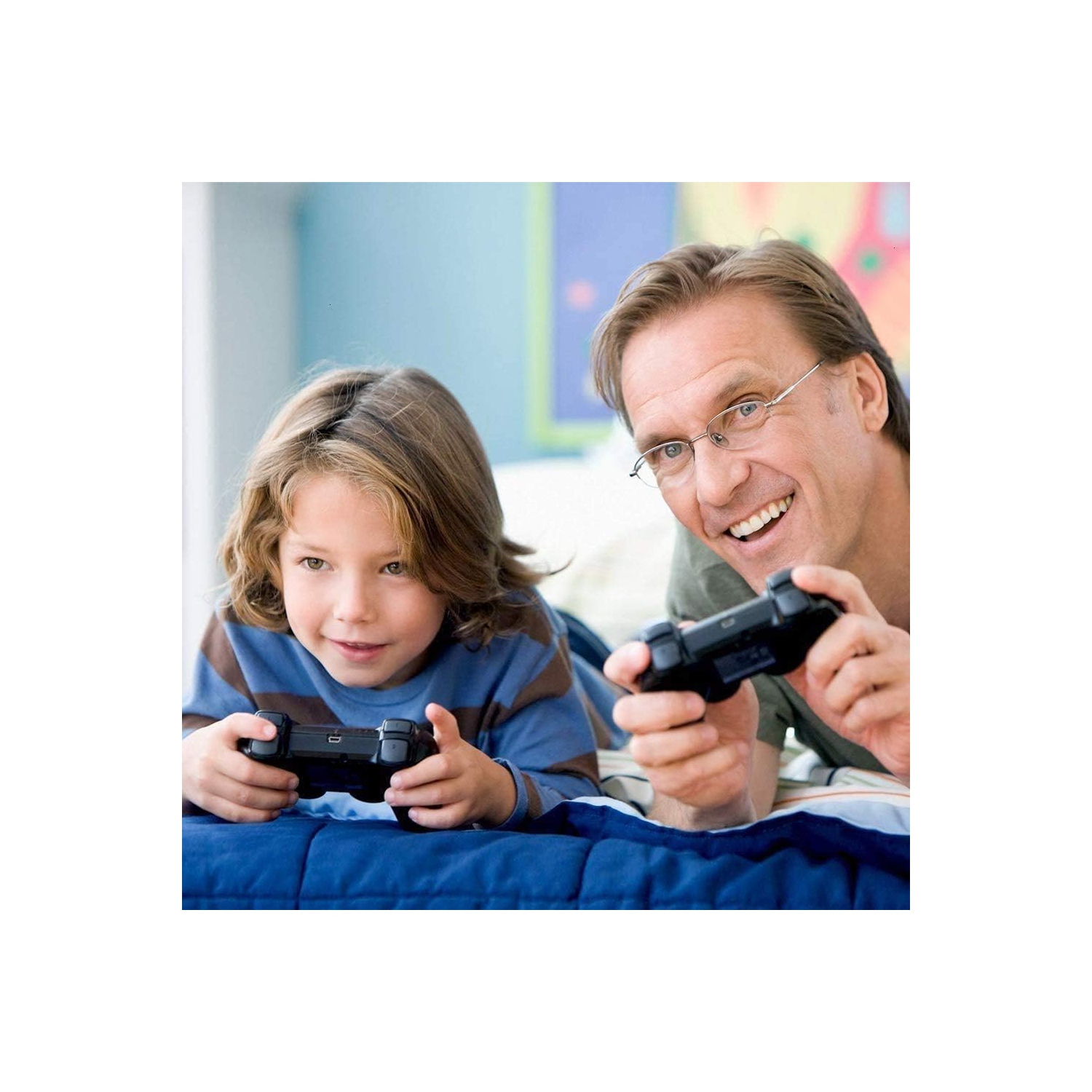 navor 2 Pack Generic 6-Axis Gamepad Controllers Compatible with Playstation 3 - with 2 pcs Charging Cables