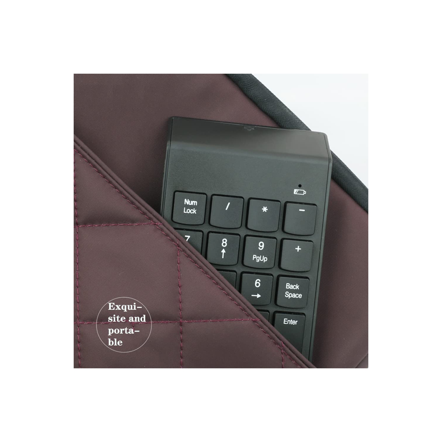 Pavé numérique à 18 touches, clavier mince pour ordinateur portatif/PC/portable/ordinateur de bureau avec récepteur USB 2,4G