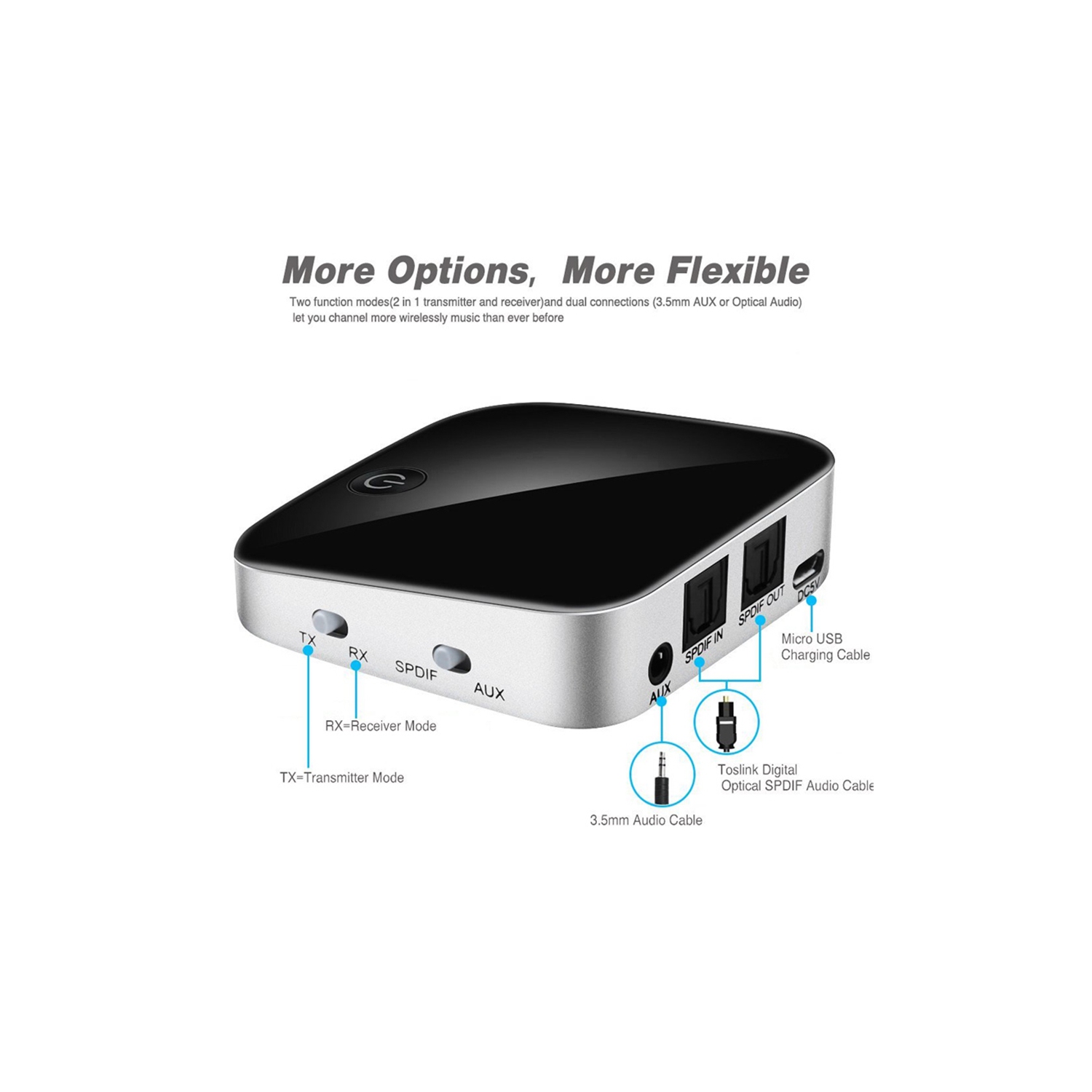 AMX  Transmetteur & récepteur Bluetooth Toslink/Spdif/Aux