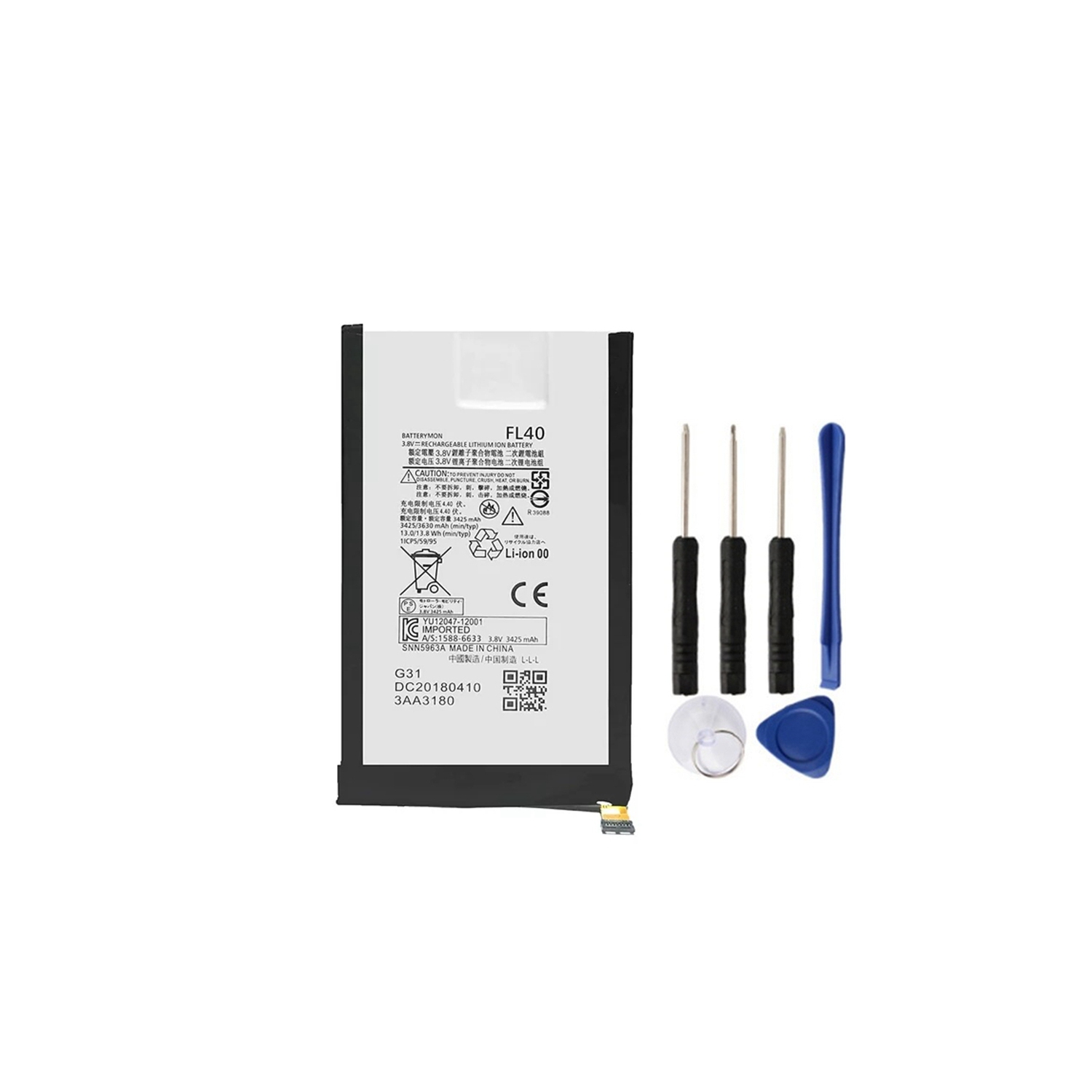 Replacement Battery & Repair Tools Compatible for Motorola Moto X Play 3a Dual Droid Maxx 2 XT1562/3/5, FL40