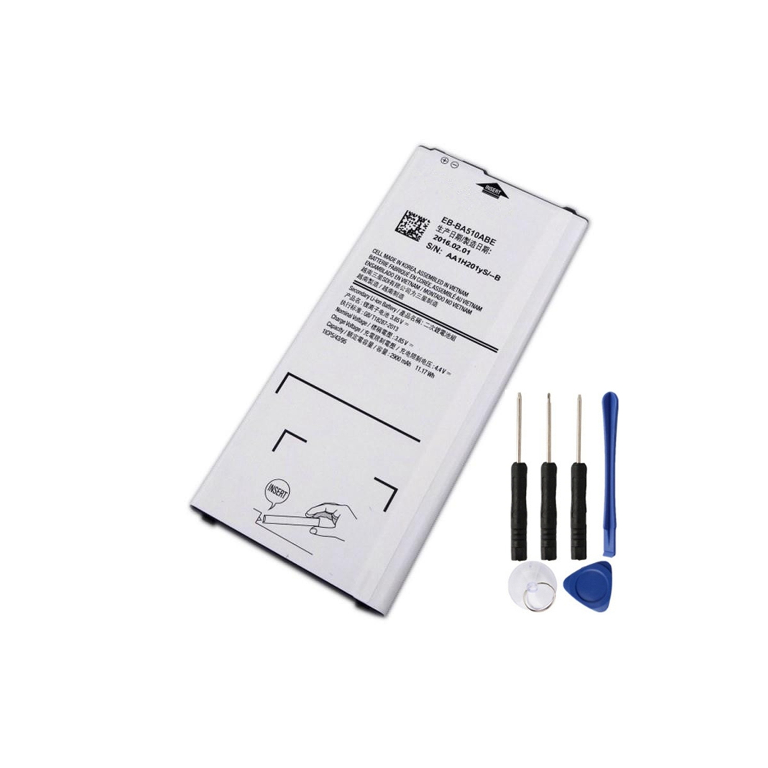 Replacement Battery & Repair Tools Compatible for Samsung Galaxy A5 2016, A510 A510F EB-BA510ABE EB-BA510ABA