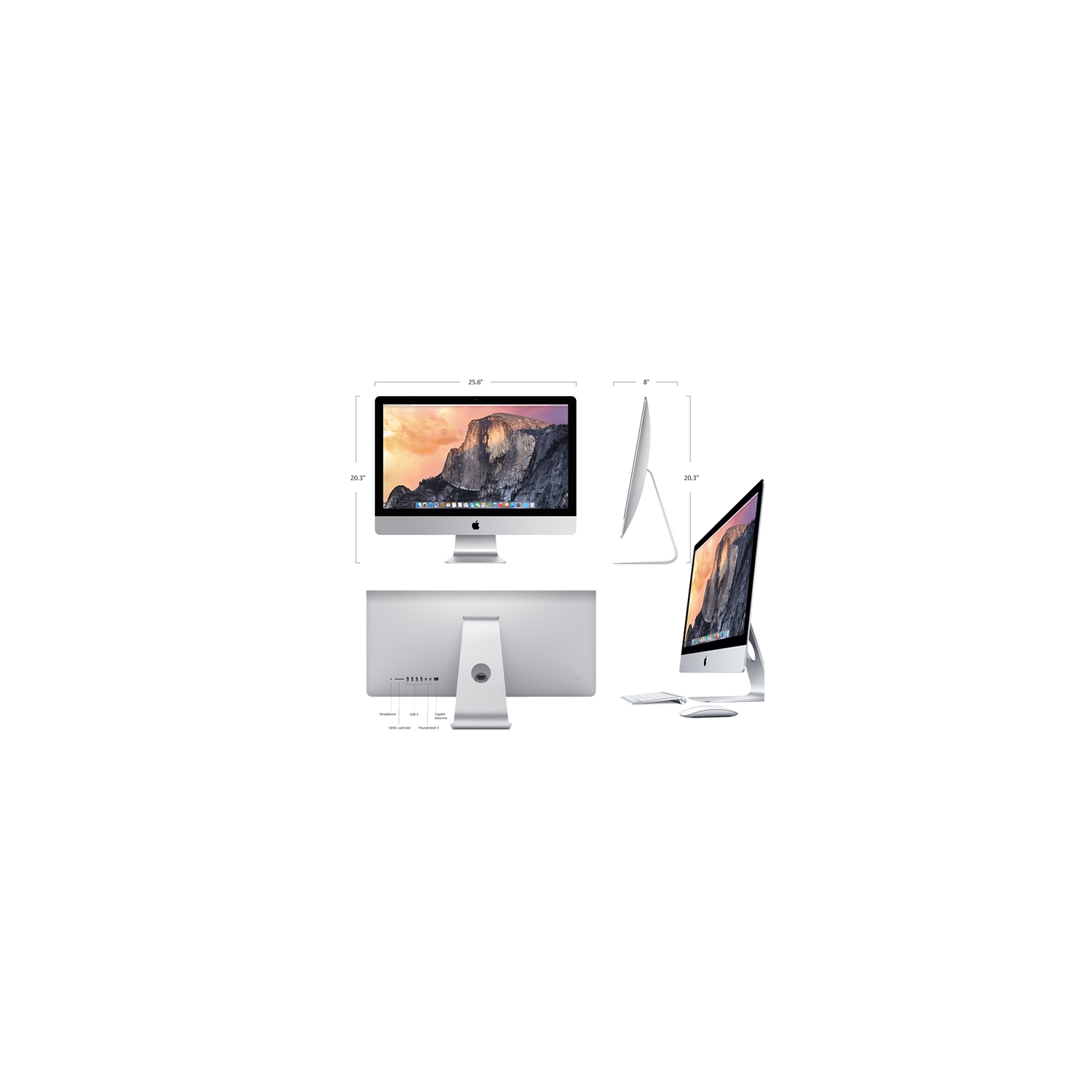 Refurbished - Apple iMac (Retina 5K, 27-inch, Late 2015) MK482LL/A 3.3 GHz Core i5 / 8GB / 2TB FD + 128GB SSD - A Grade
