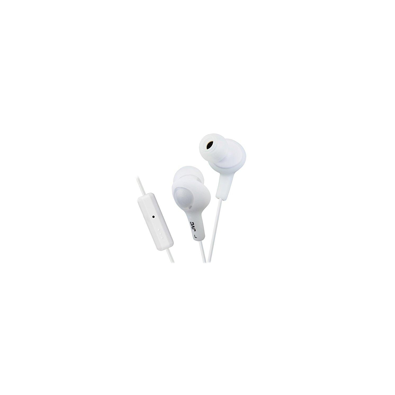 Jvc HAFR6W Gummy Plus High Quality Headphones, White