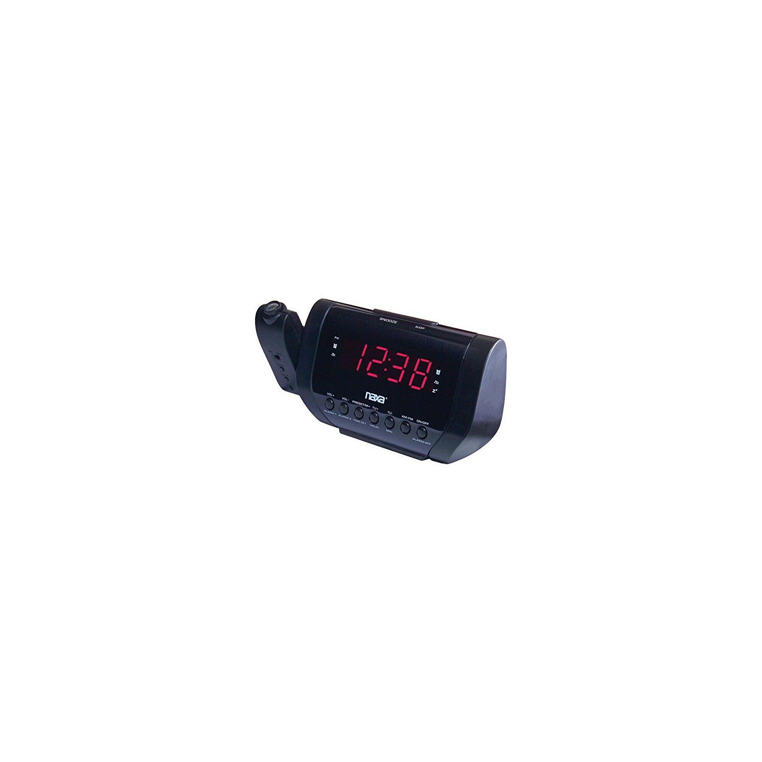NAXA Electronics NRC-173 Projection Dual Alarm Clock