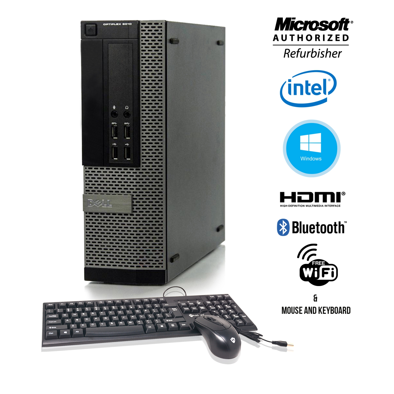 Refurbished (Good) - Dell Optiplex 9010 SFF Desktop Computer i5 3470 16GB RAM New 480GB SSD Windows 10 Professional(2012 Model)