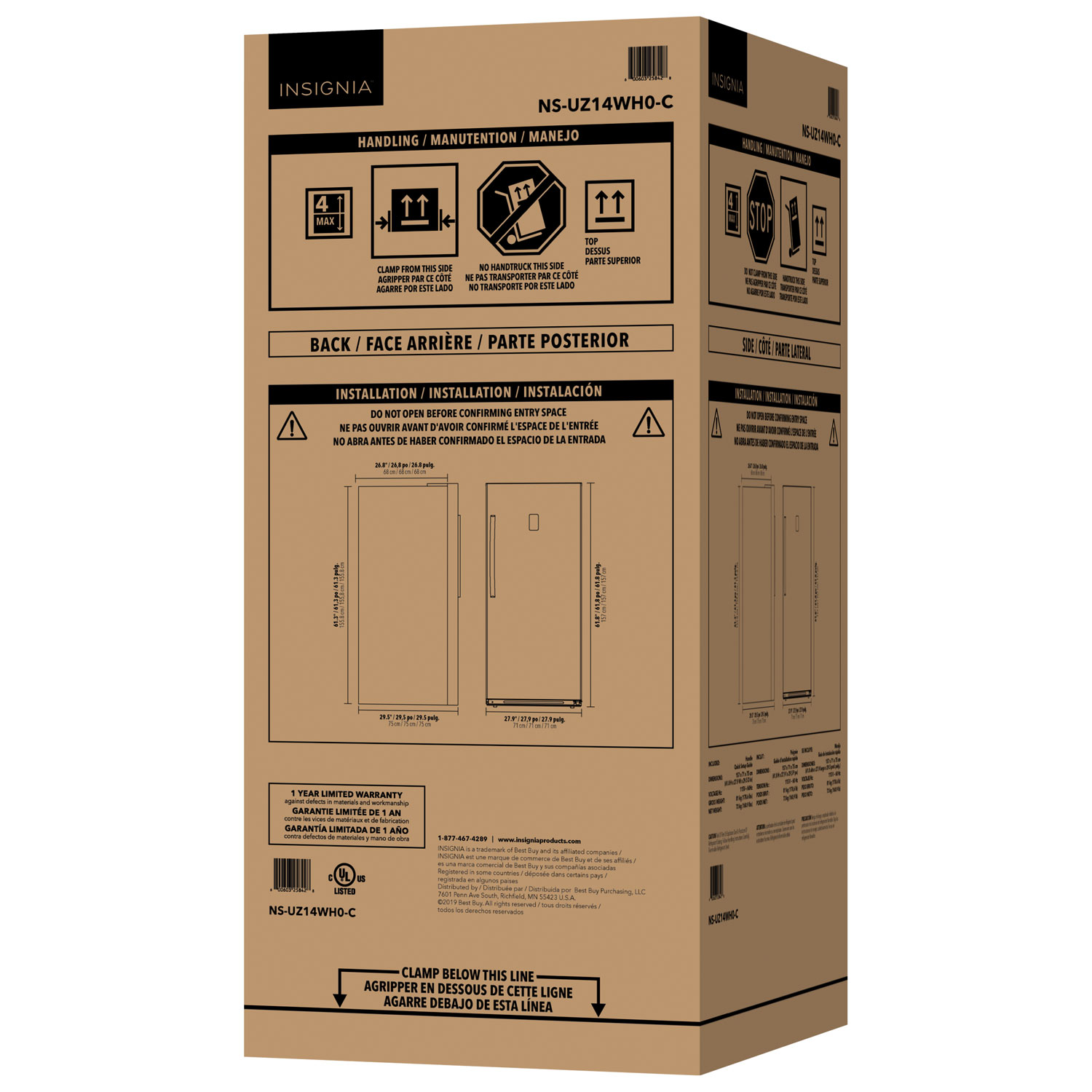 Insignia 13.8 Cu. Ft. Garage Ready Upright Convertible Freezer - White - Only at Best Buy