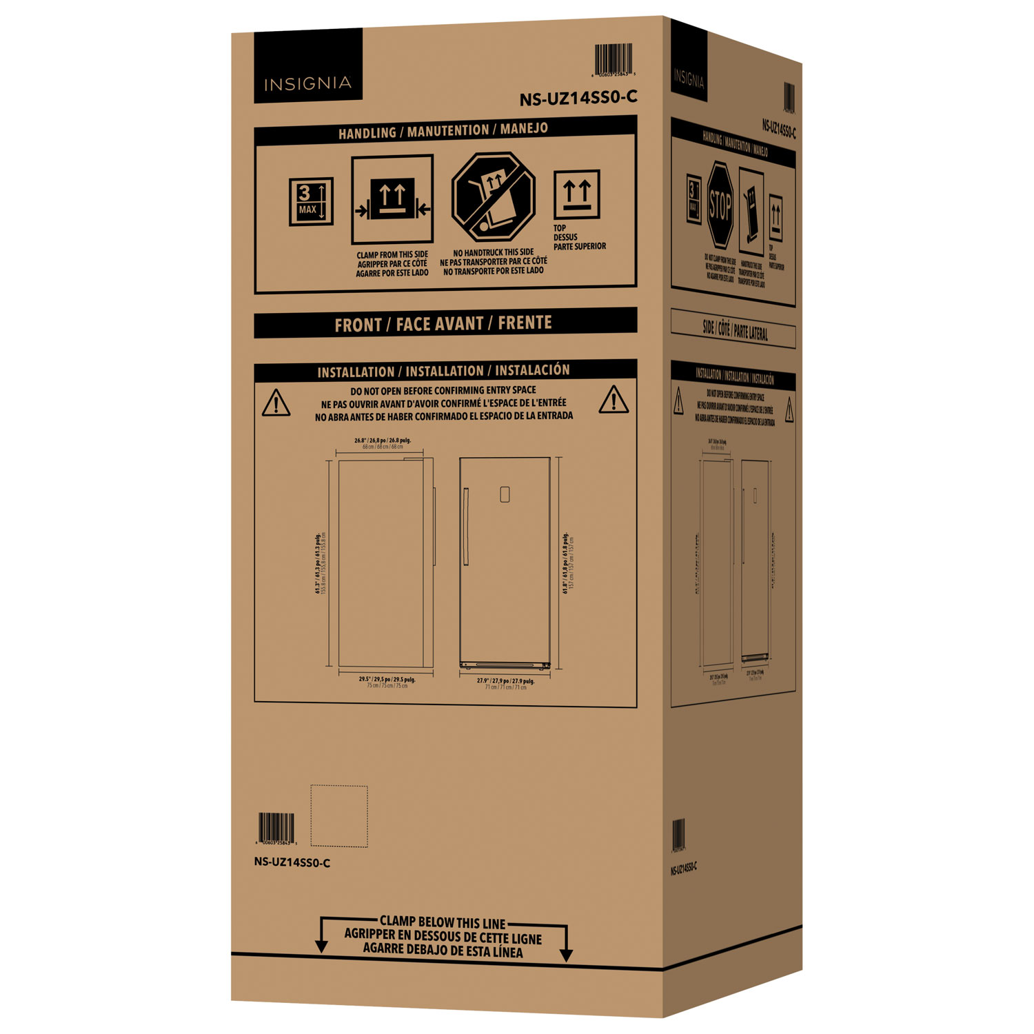 Insignia 13.8 Cu.Ft. Garage Ready Upright Convertible Freezer(NS-UZ14SS0) - Stainless - Only at Best Buy