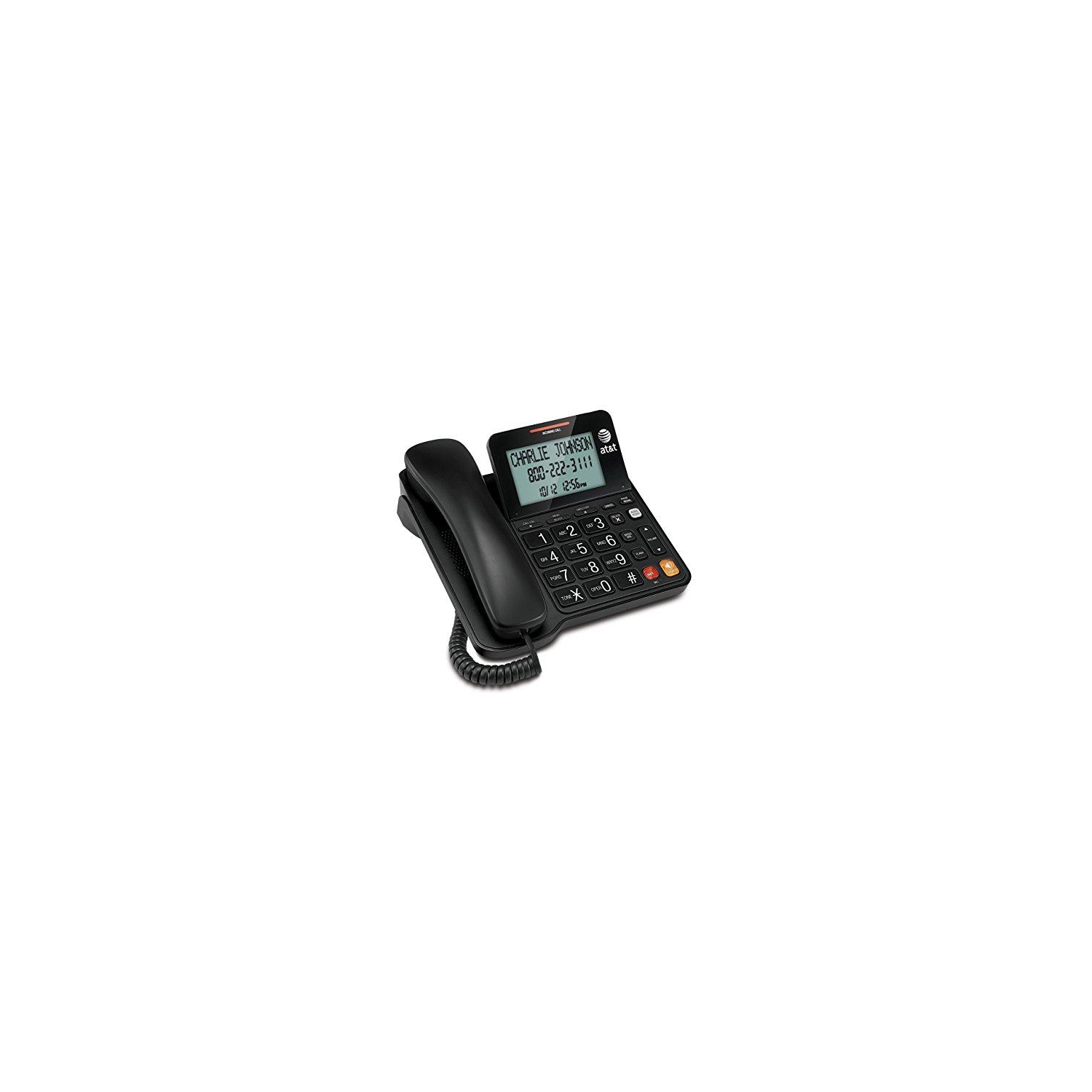 ATT – haut-parleur à fil CL2940BK avec grand écran, noir