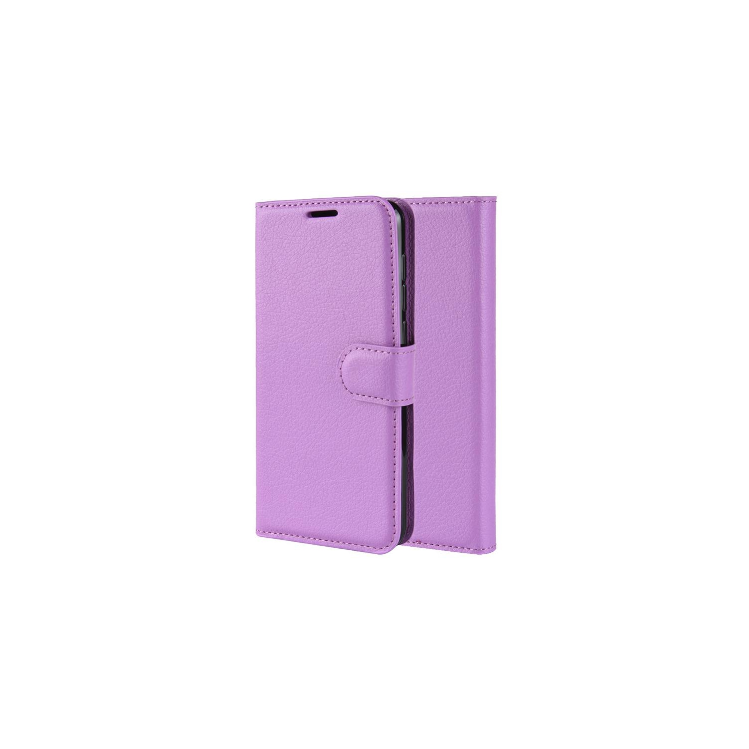 PANDACO Purple Leather Wallet Case for Samsung Galaxy S10e