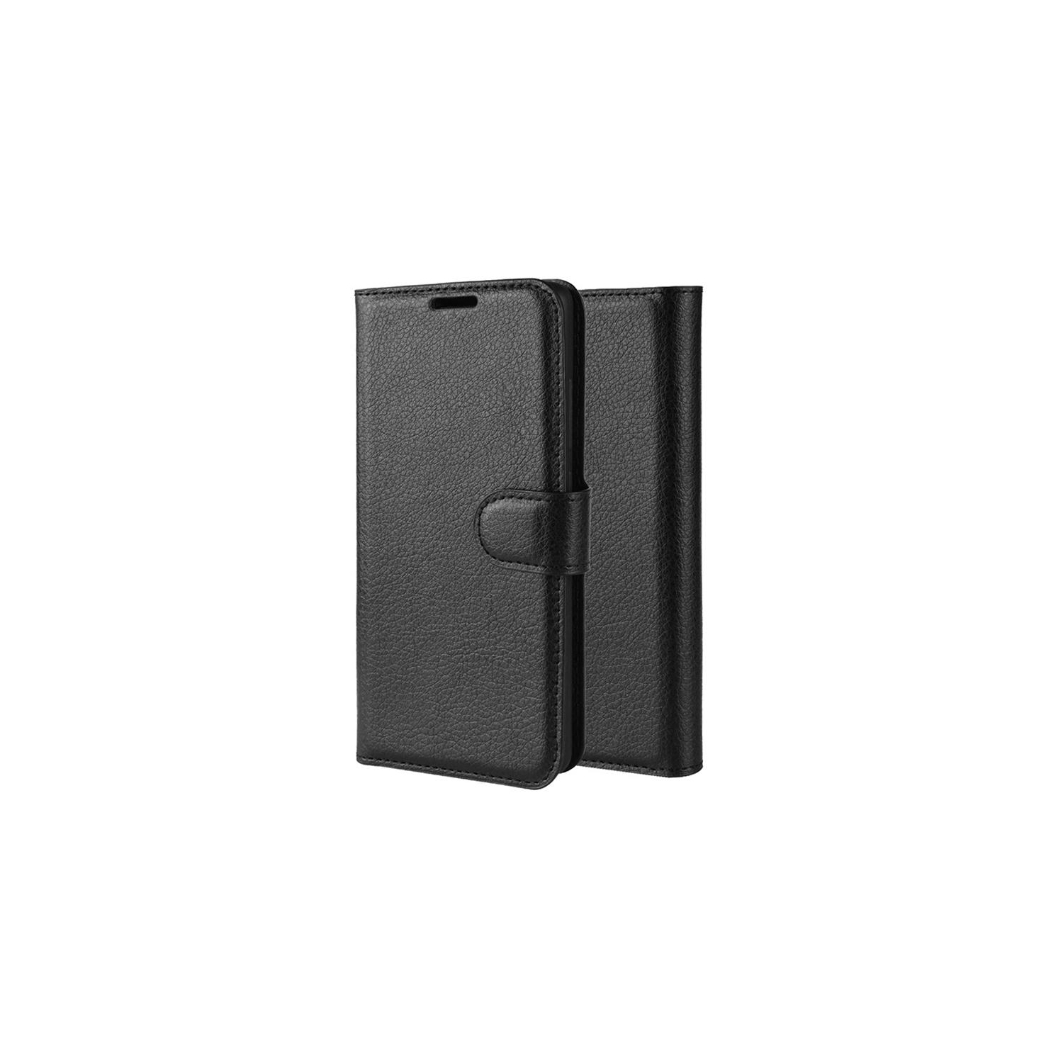 PANDACO Black Leather Wallet Case for Samsung Galaxy S10e