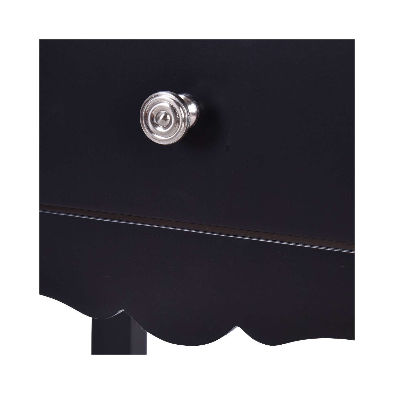 Gymax 2 PCS Side Table End Accent Table Night Stand W/ 2 Drawers Black