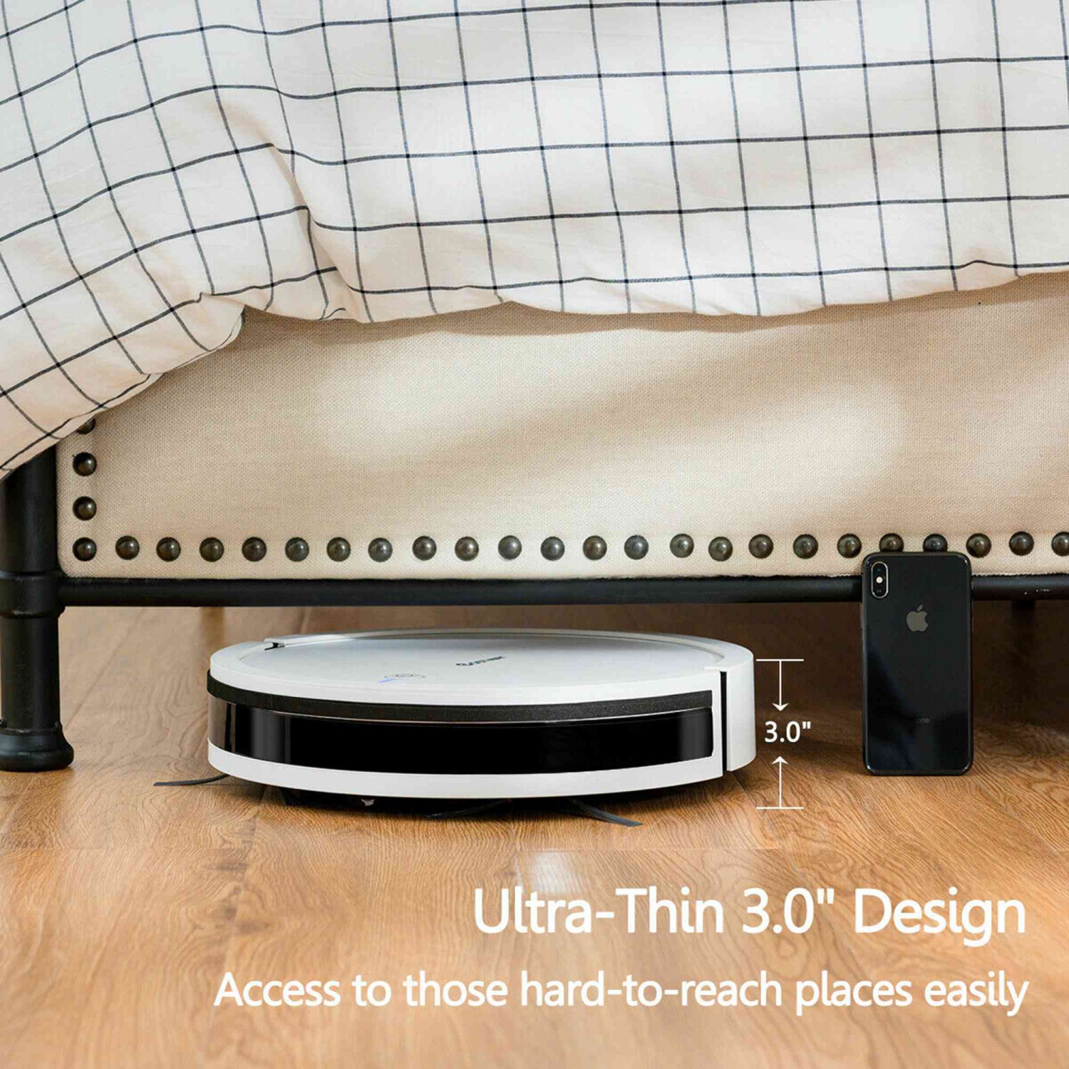 Robot Vacuum Cleaner 2000Pa Strong Suction Filter Auto Self-Charging