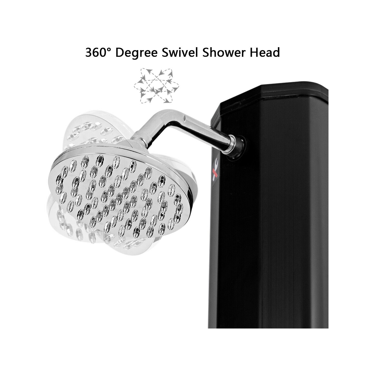 Douche solaire à économie d’énergie, 35L, eau chaude/froide, piscine/jardin, d plage etc., installation facile, noir, 220cm