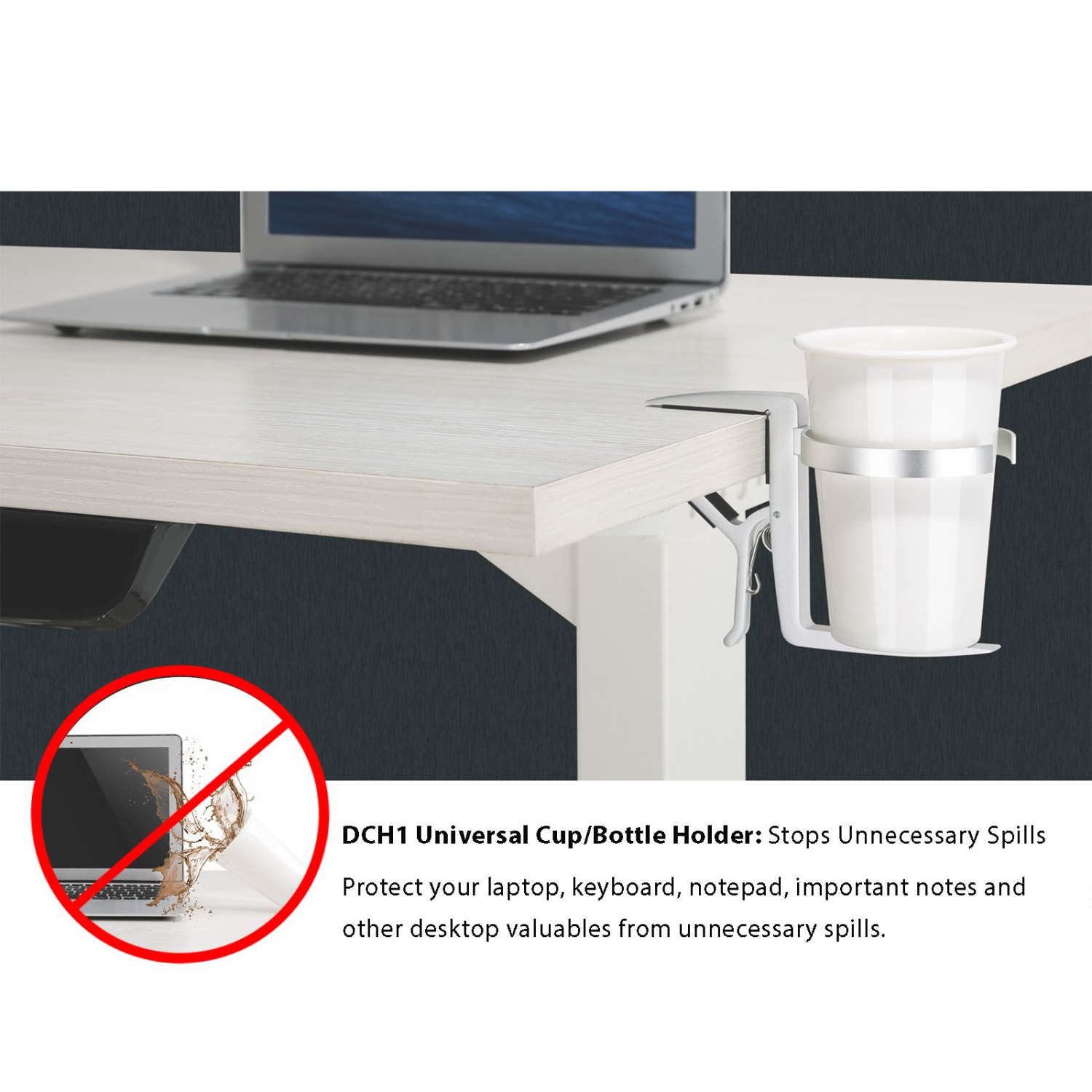 Boost Industries DCH1 Universal Aluminum Cup Holder for Water Bottles, Pop Cans, Mugs