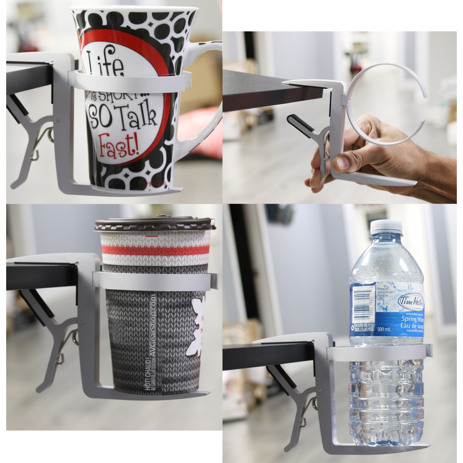 Boost Industries DCH1 Universal Aluminum Cup Holder for Water Bottles, Pop Cans, Mugs