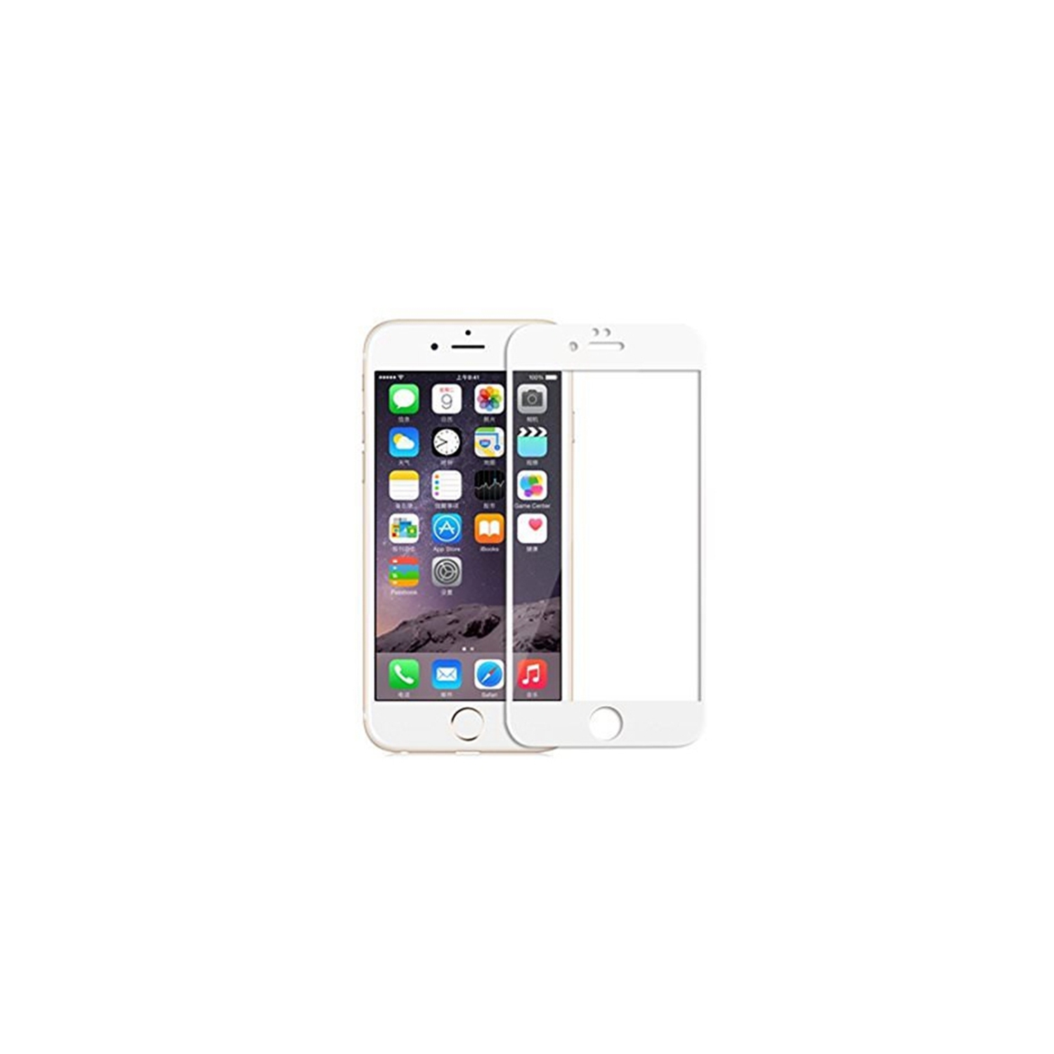 【CSmart】 Case Friendly 3D Curved Full Coverage Tempered Glass Screen Protector for iPhone 6 / iPhone 6S (4.7"), White