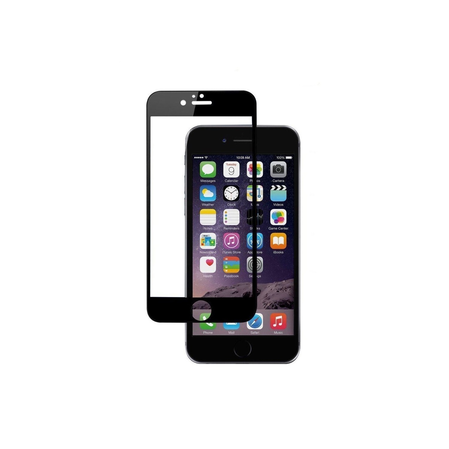 【CSmart】 Case Friendly 3D Curved Full Coverage Tempered Glass Screen Protector for iPhone 6 Plus / 6S Plus (5.5"), Black