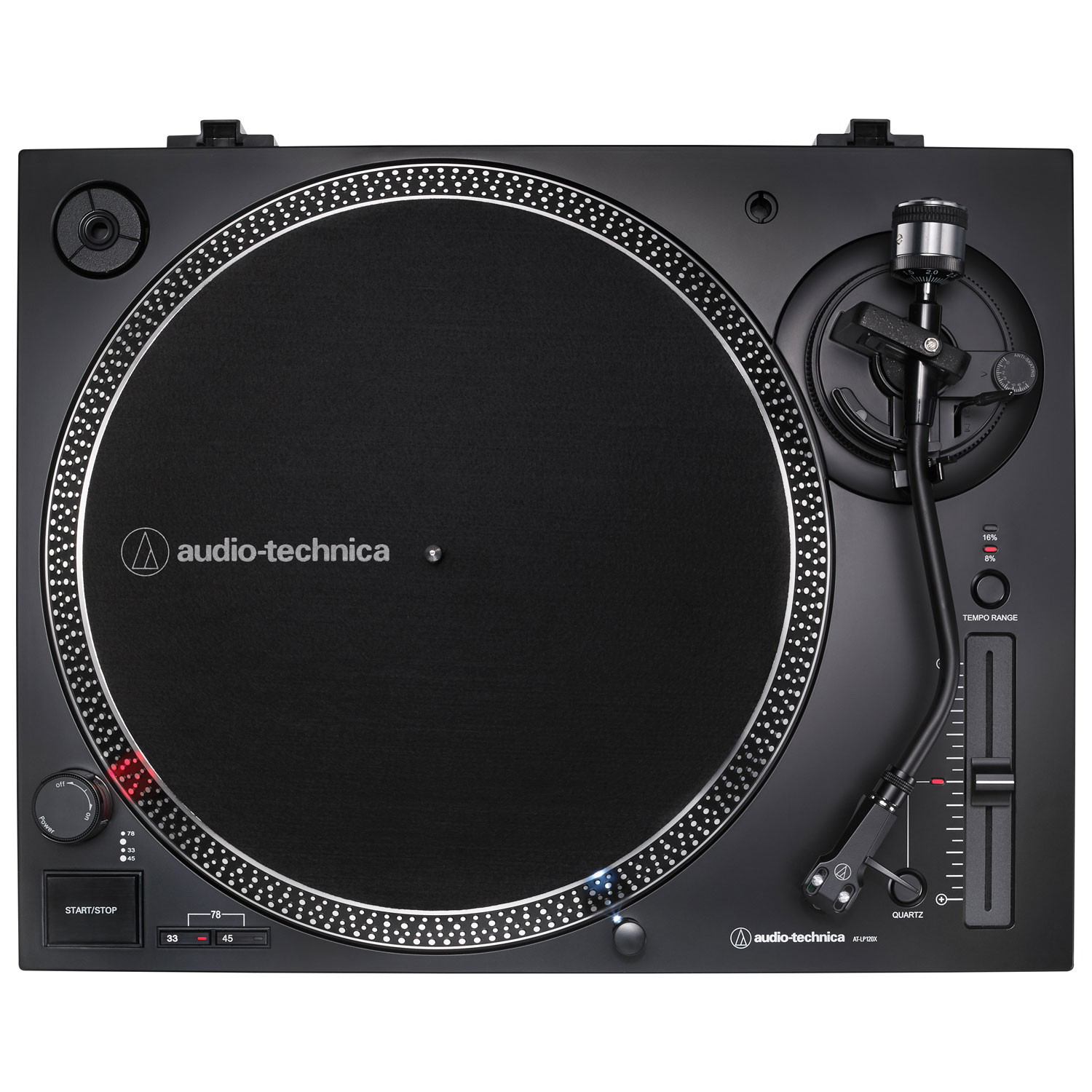 Tourne-disque USB à entraînement direct AT-LP120XUSB-BK d'Audio Technica
