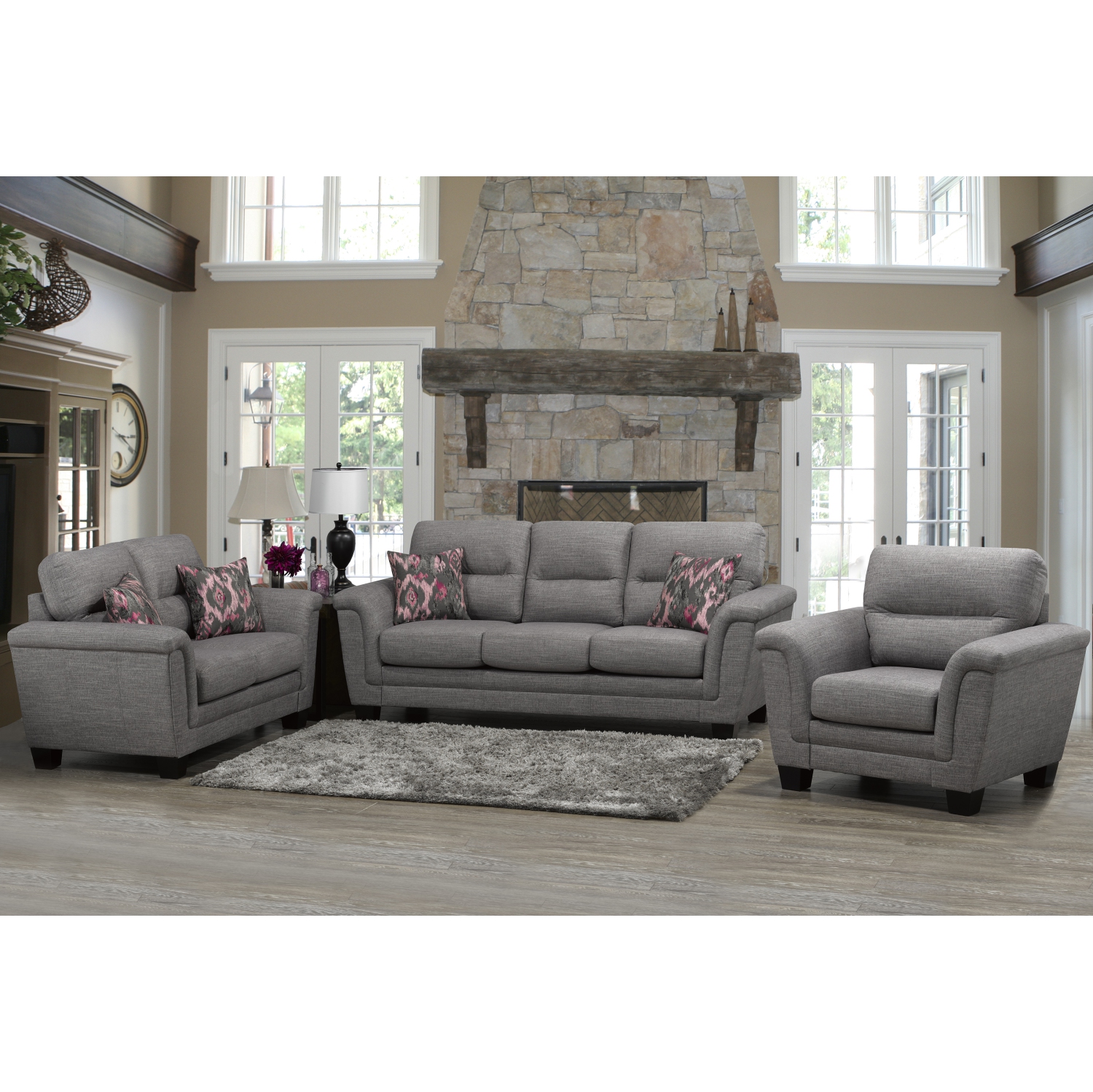Canadian Sofa Distributions 'Alexander' Grey Fabric Chair