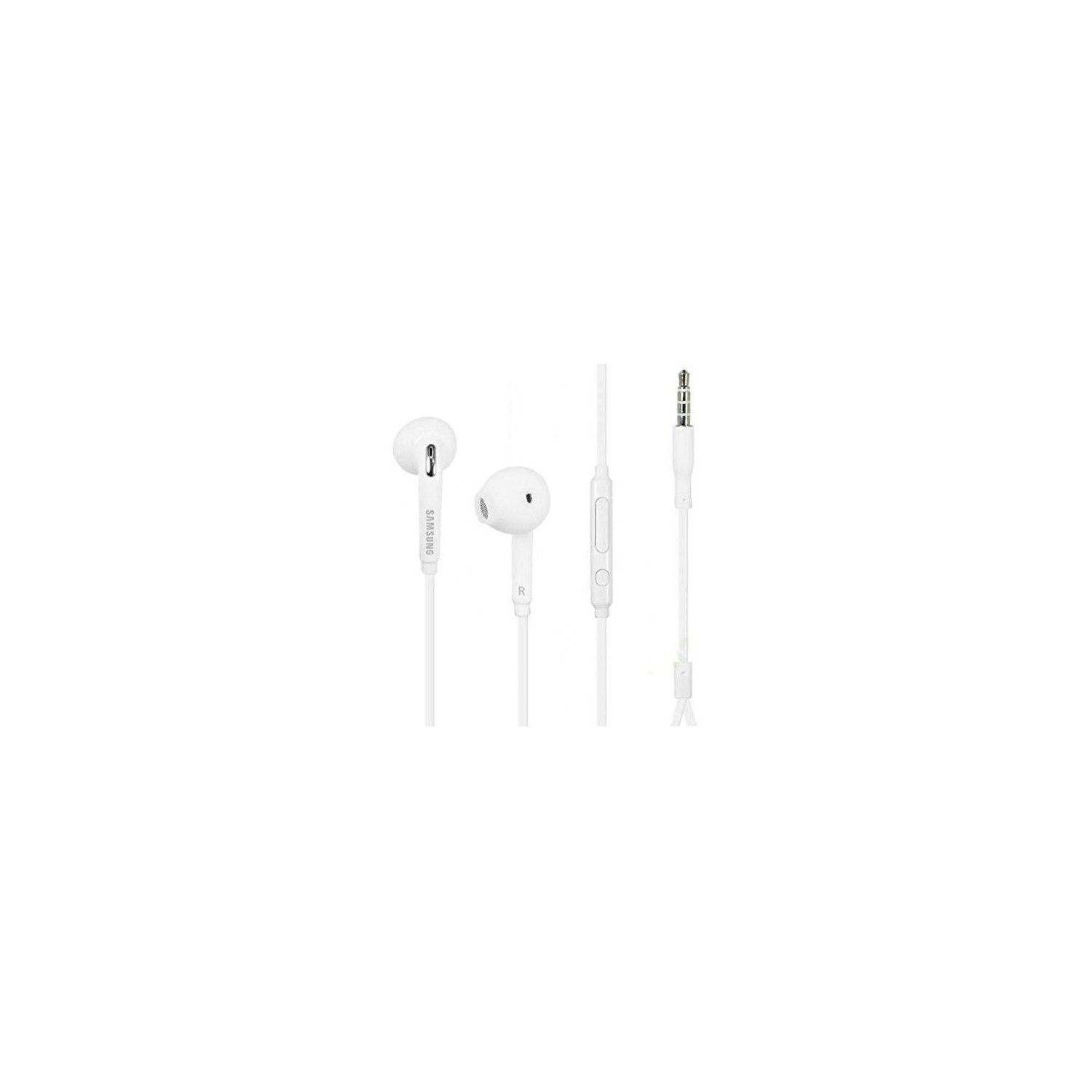 Stereo Headsets Headphones Earphones & Mic for Samsung Galaxy S6 / Note 5, White