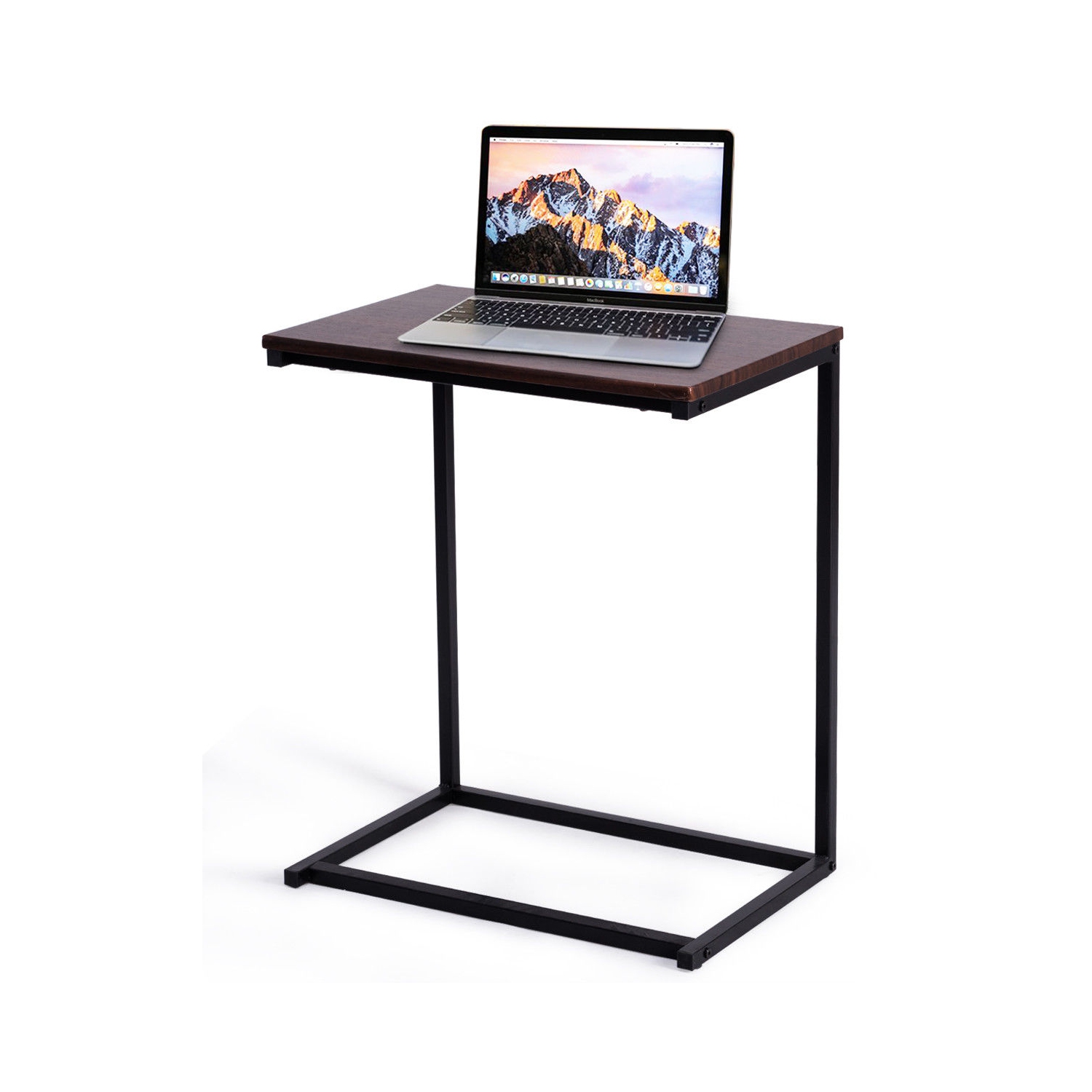 Gymax 2PCS 26'' Laptop Holder Sofa Side End Table C Table Home Office Furniture