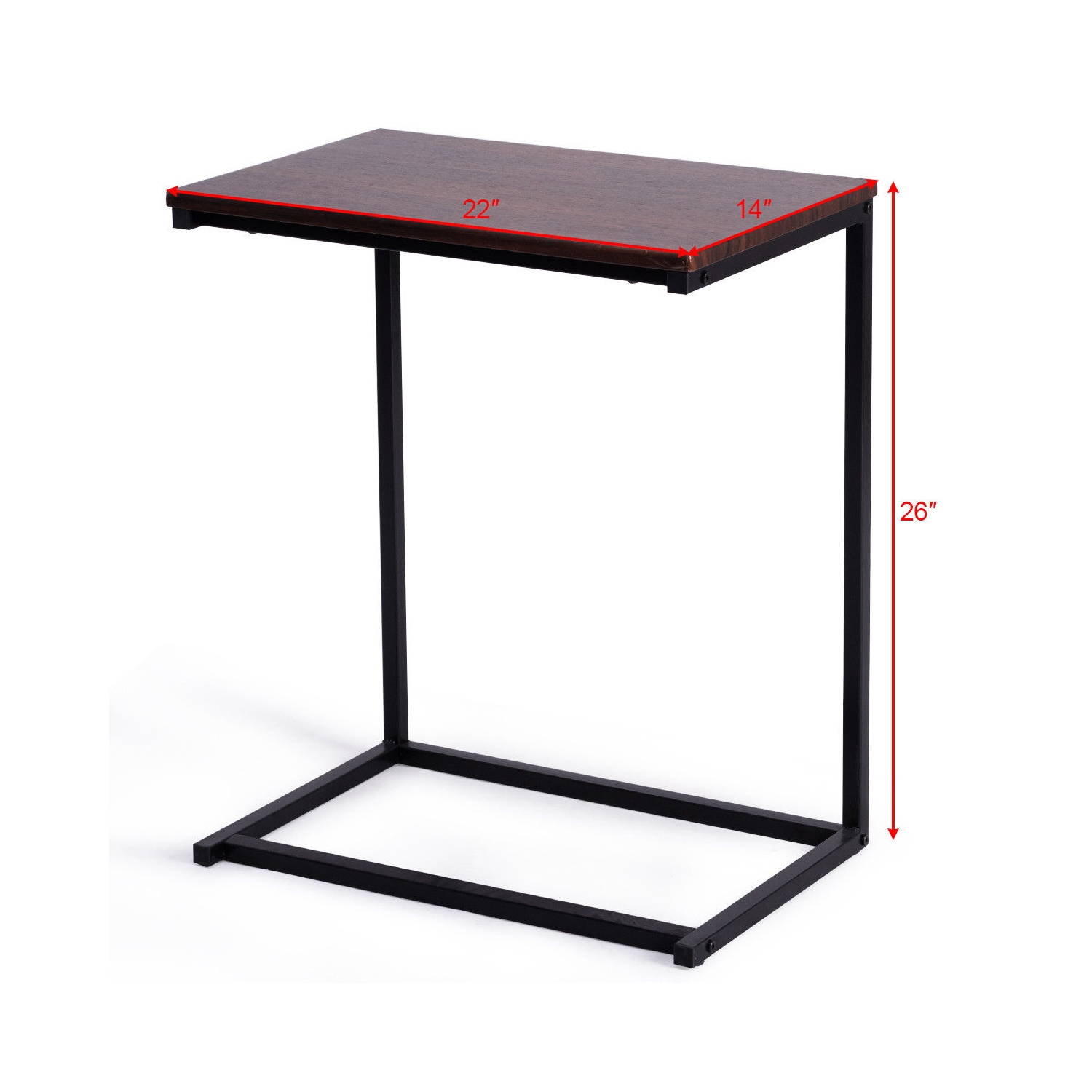 Gymax 26'' Laptop Holder Sofa Side End Table C Table Home Office Furniture