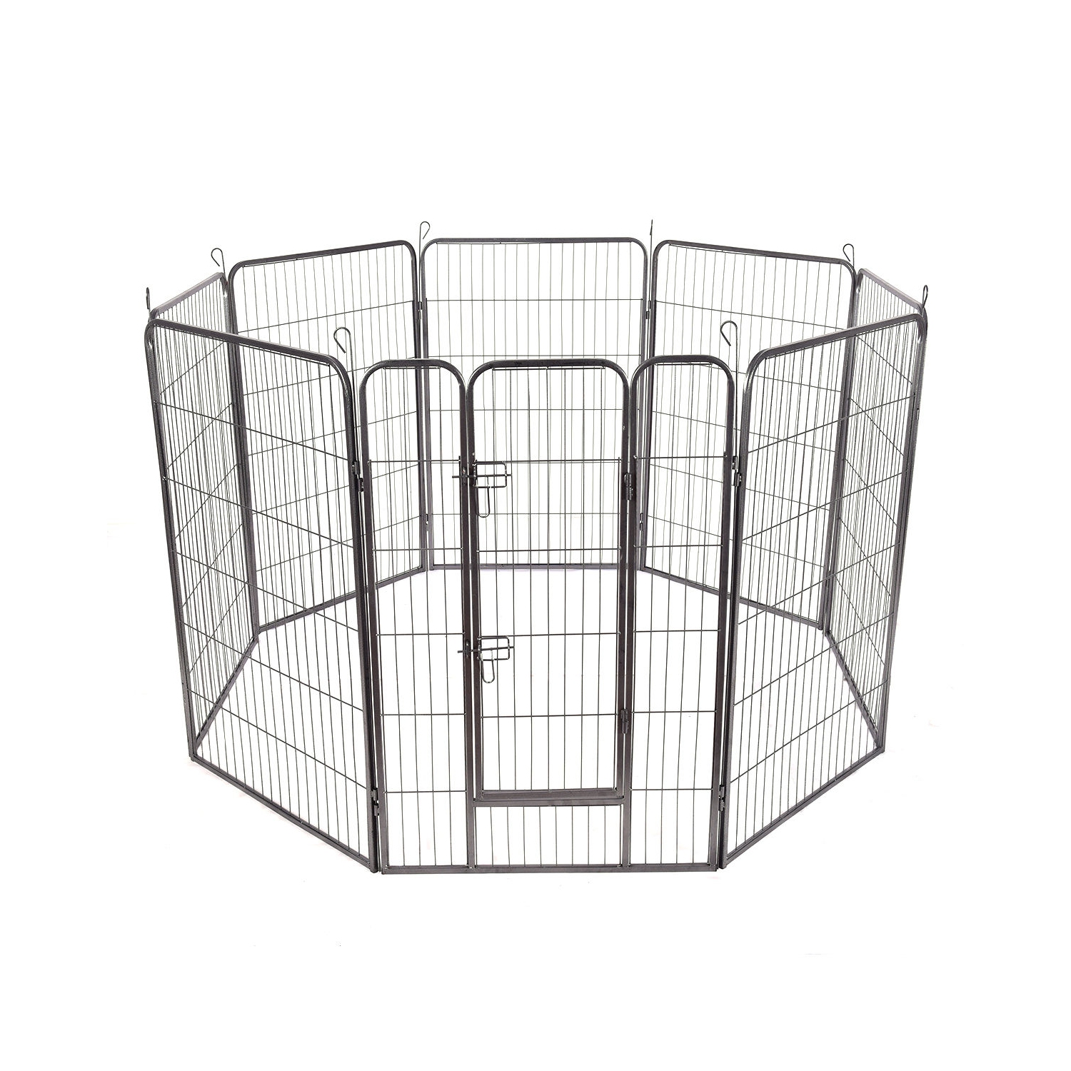 Gymax 48'' 8 Panel Pet Puppy Dog Playpen Door Exercise Kennel Fence Metal