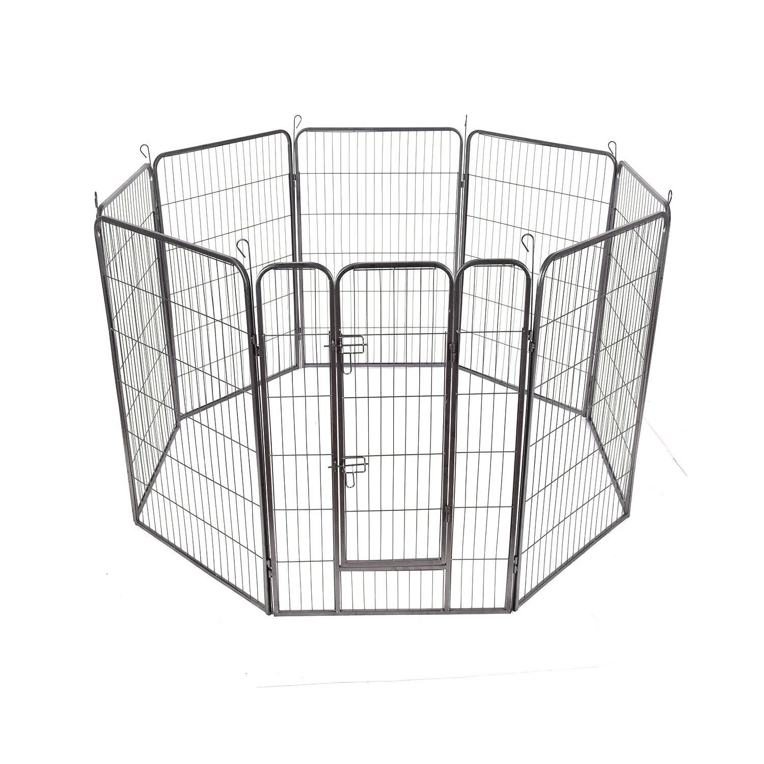 Gymax 48'' 8 Panel Pet Puppy Dog Playpen Door Exercise Kennel Fence Metal