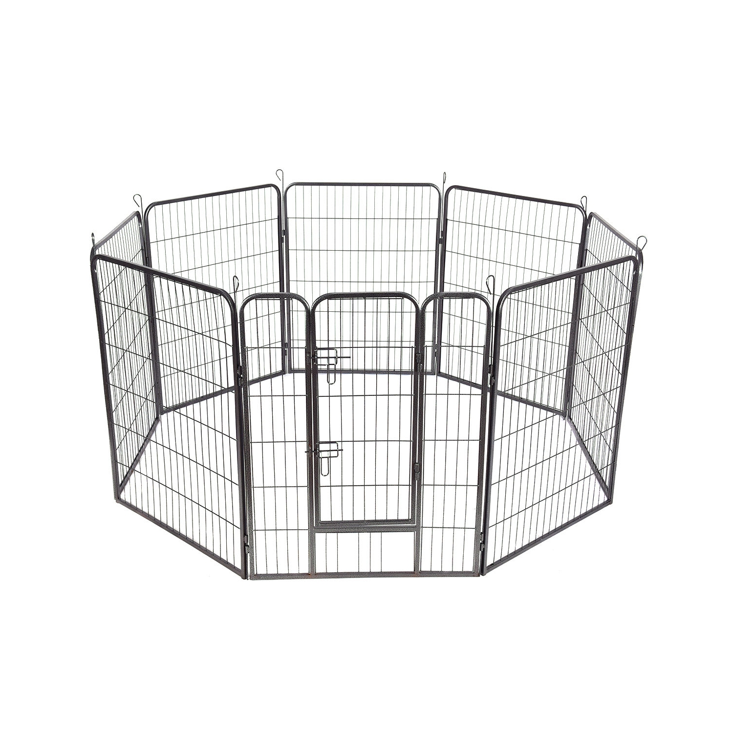 Gymax 48'' 8 Panel Pet Puppy Dog Playpen Door Exercise Kennel Fence Metal