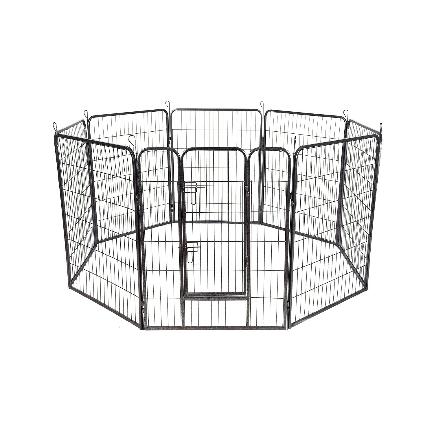 Gymax 48'' 8 Panel Pet Puppy Dog Playpen Door Exercise Kennel Fence Metal