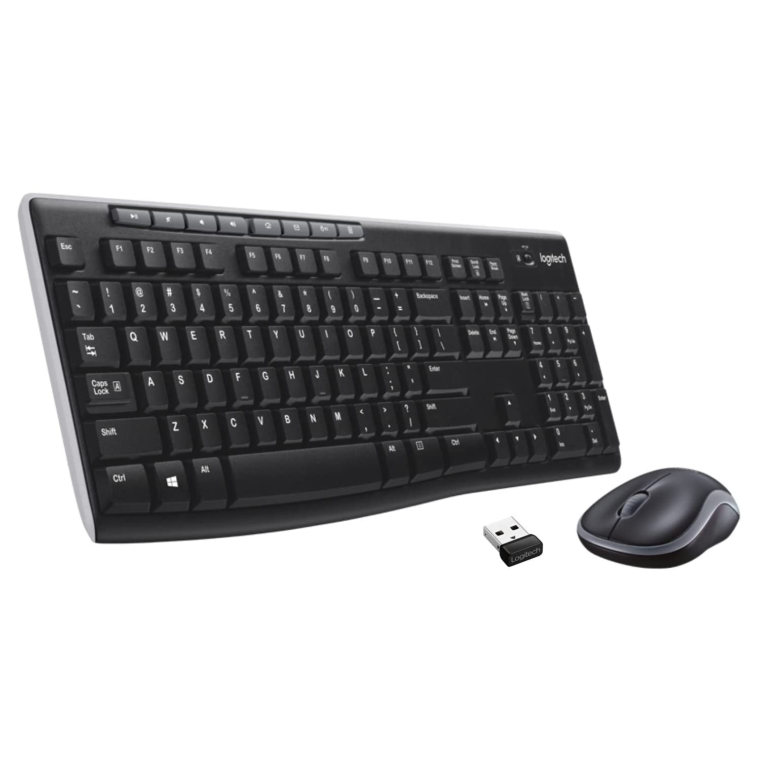 Logitech MK270 Wireless Keyboard and Mouse Combo USB RF Wireless Black