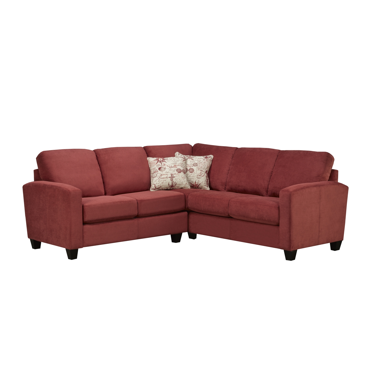 Canadian Sofa Distributions 'Roman' Red Fabric Sectional