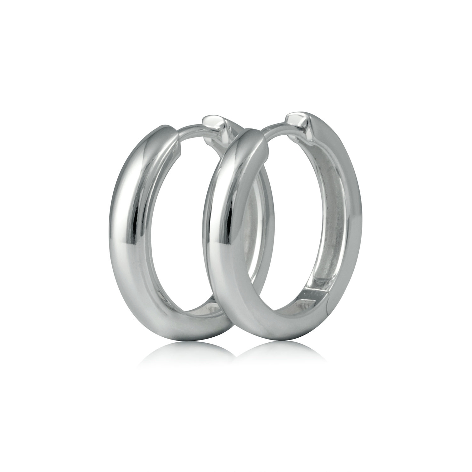 Sterling Silver Designer Hinged Hoops Easy Wear
