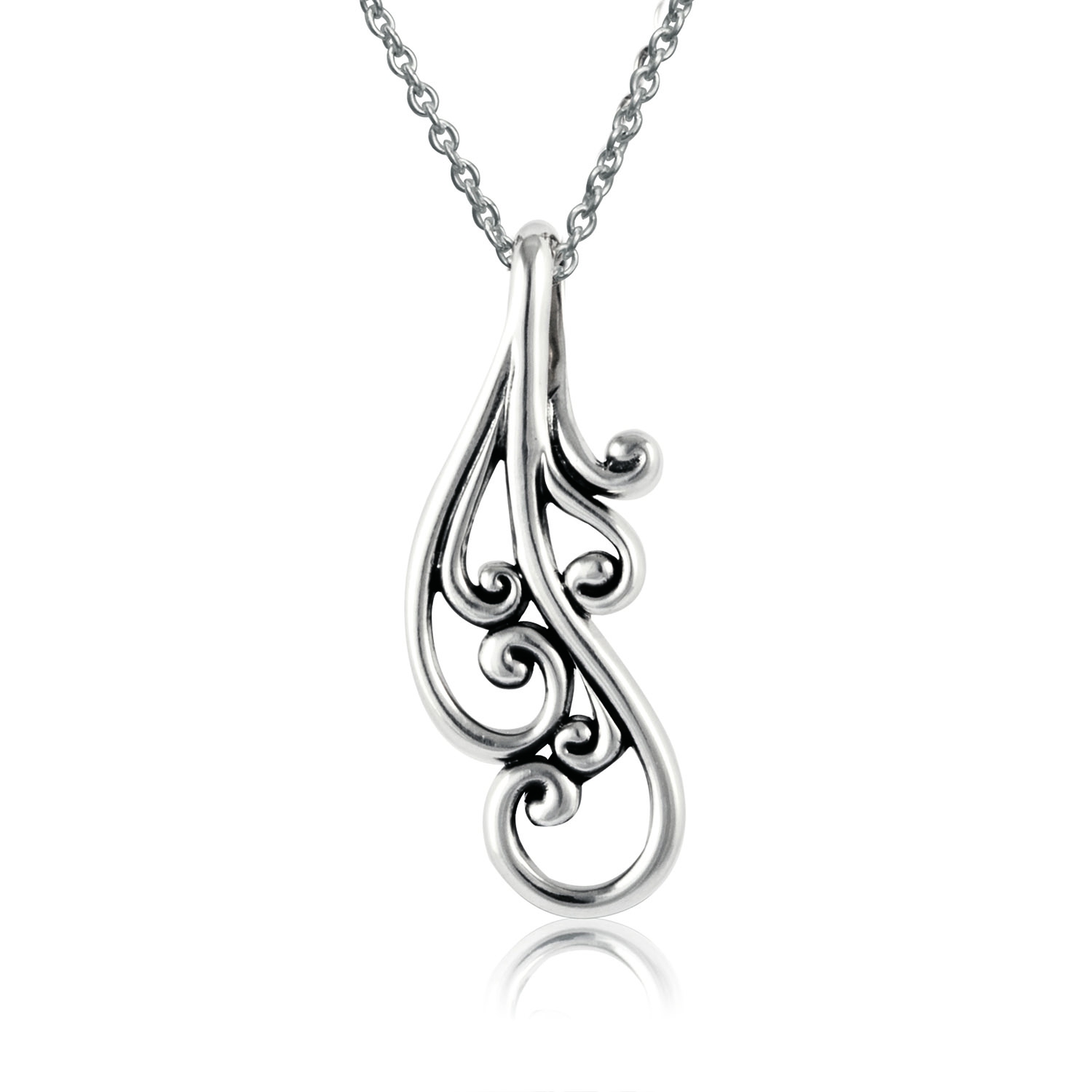 Sterling Silver Panos K Designs Scroll Pendant