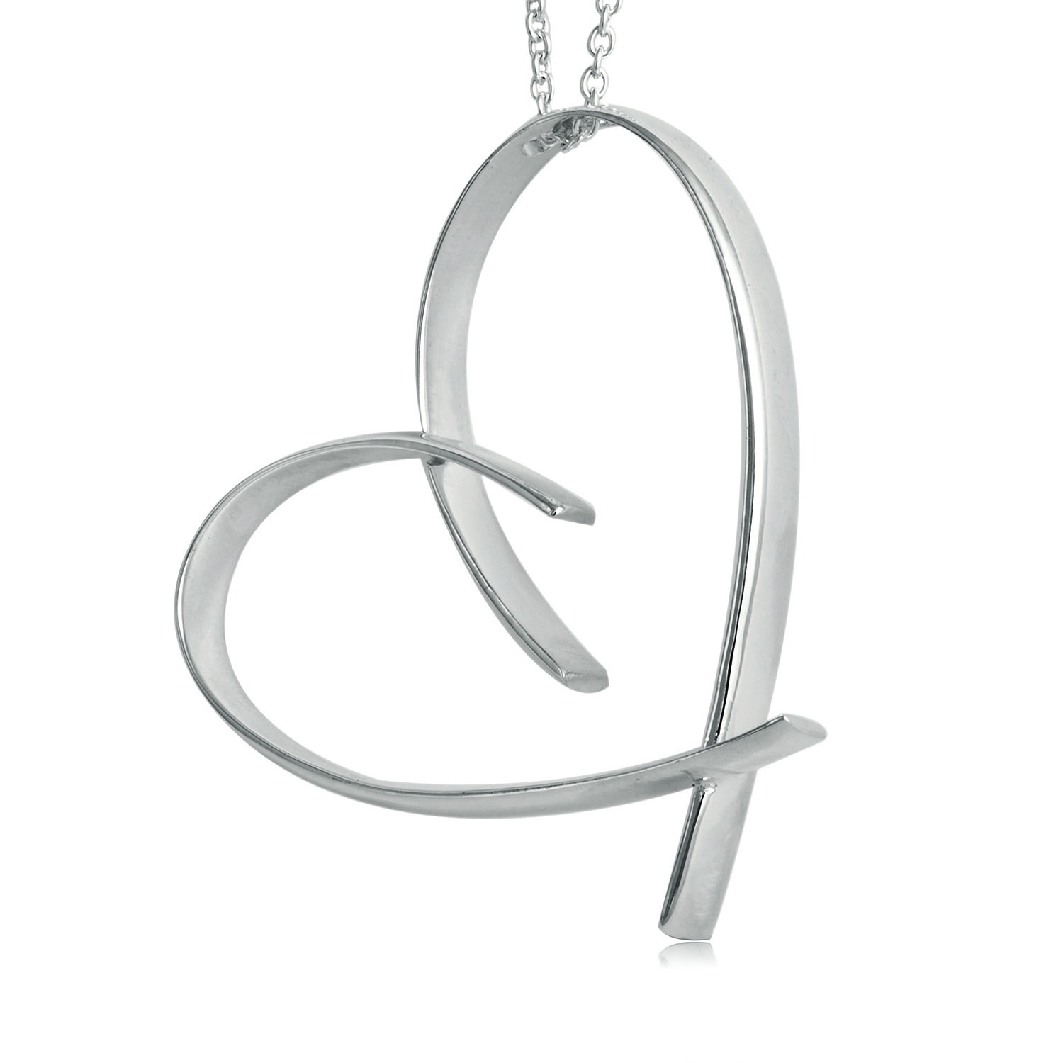 925 Sterling Silver Freeform Designer Heart Sliders