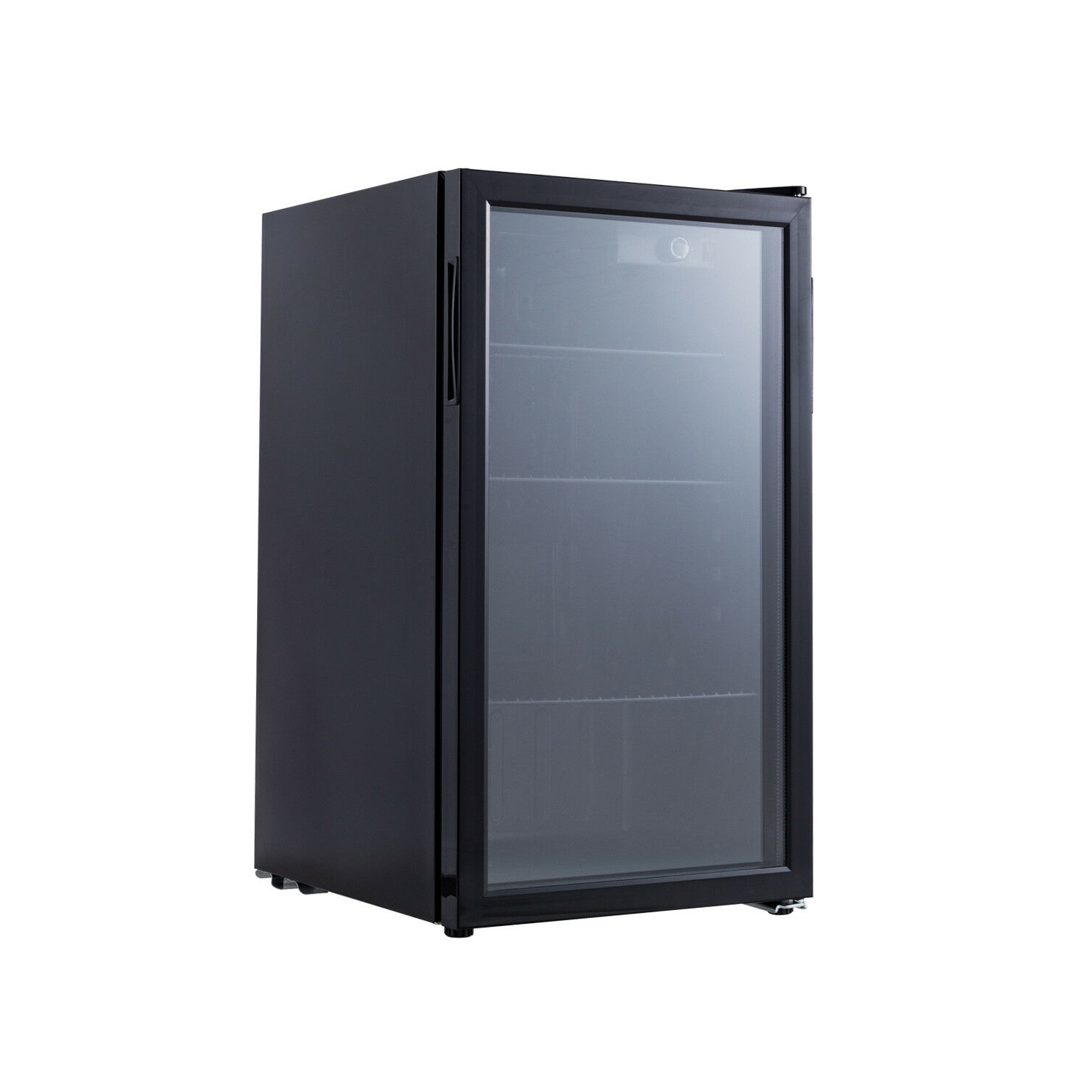 Gymax 120-Can Freestanding Beverage Cooler - Black