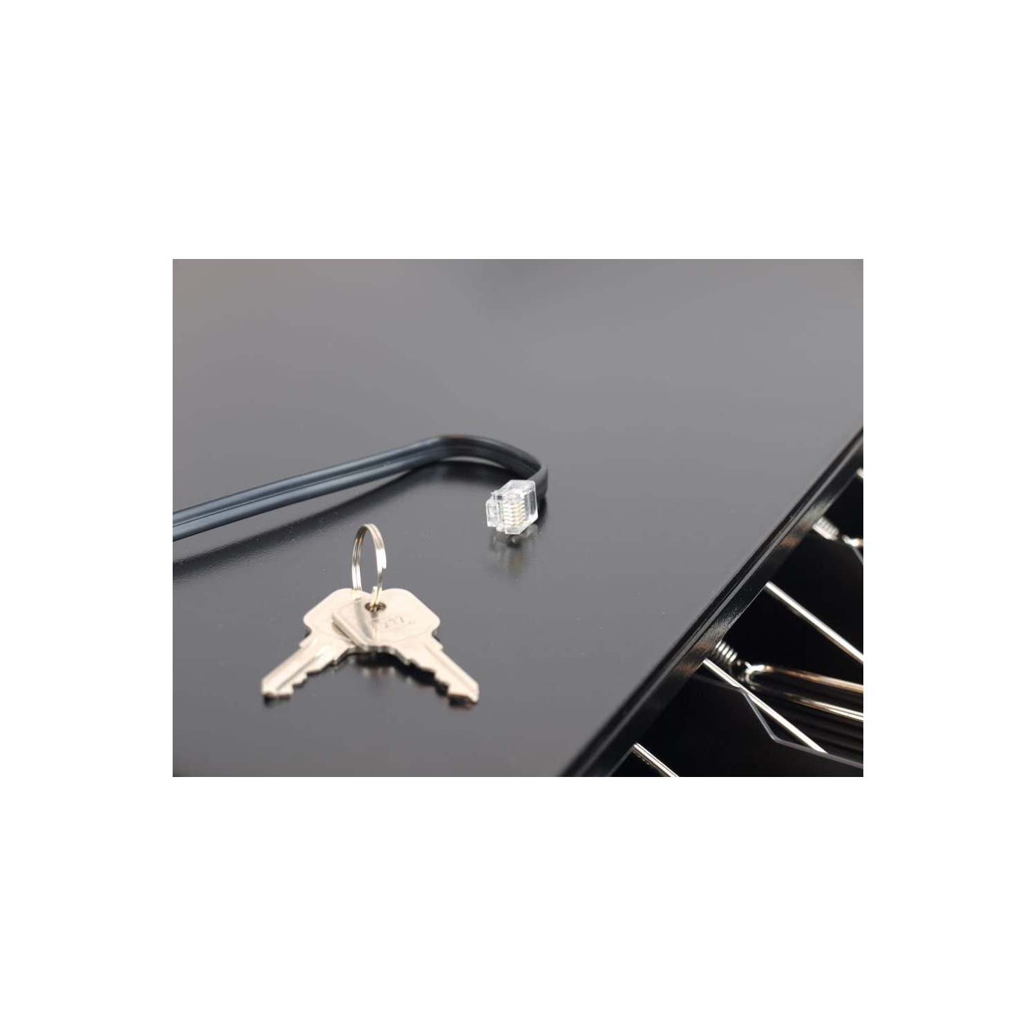 ANGEL POS 16" x 14" Automatic Open Portable CA & US Bill Point of Sale Cash Drawer with Key-Lock & Stainless Steel Front