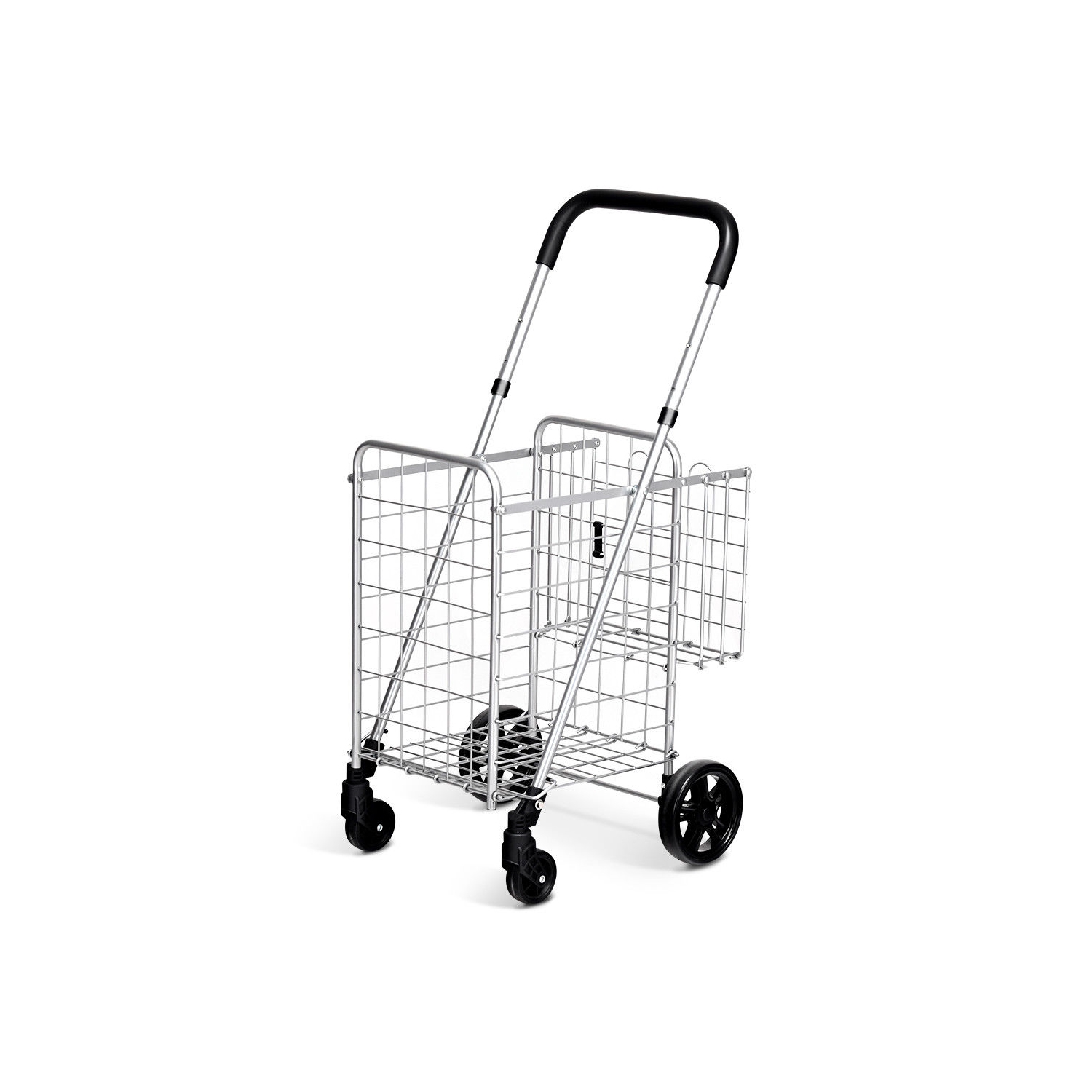 Chariot pliant à roulettes pour gros paniers de Costway, poignée réglable