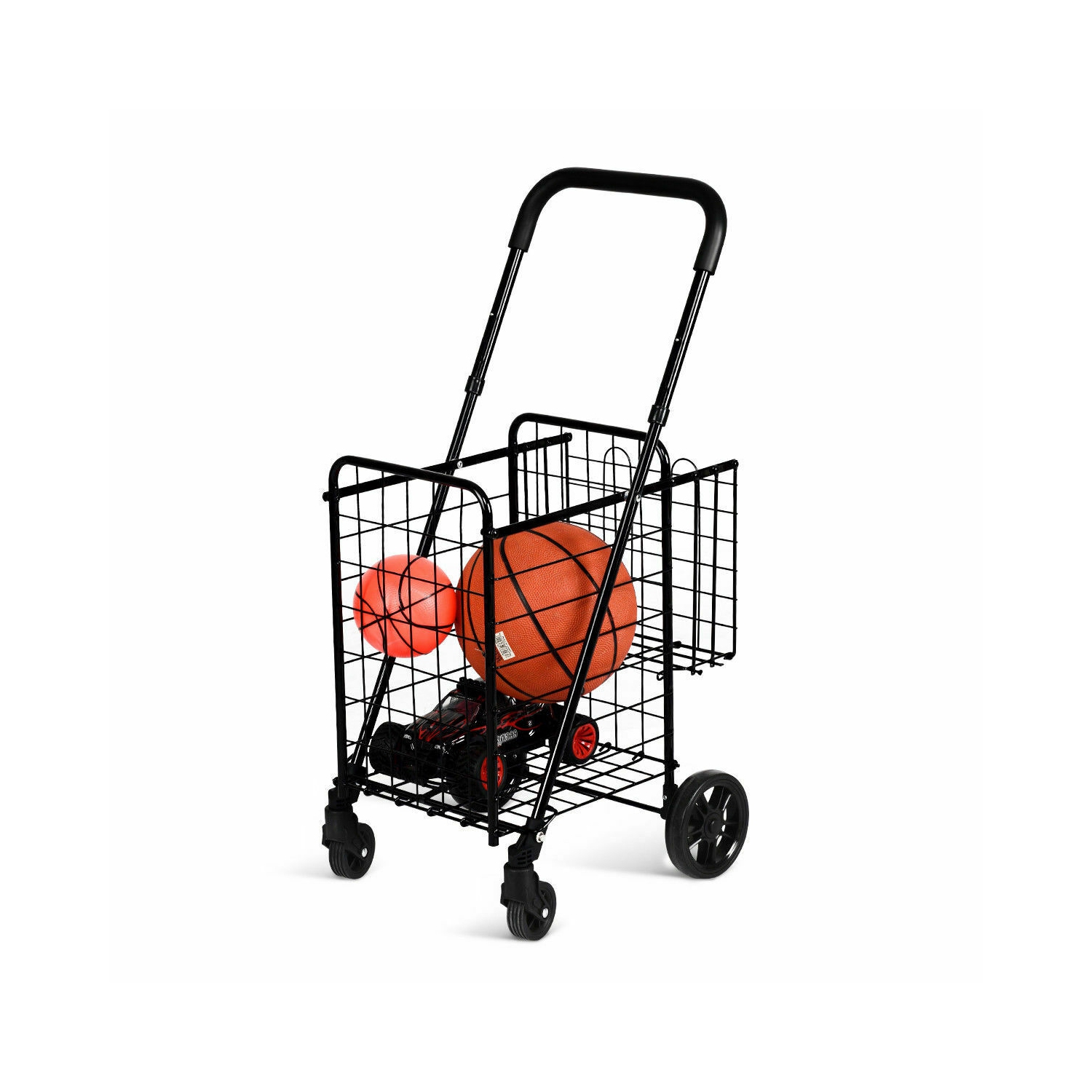 Chariot pliant à roulettes pour gros paniers de Costway, poignée réglable